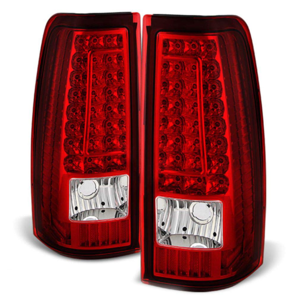 2003-2007 Red Clear LED Tail Lights - High Visibility Brake Lights for Trucks & SUVs
