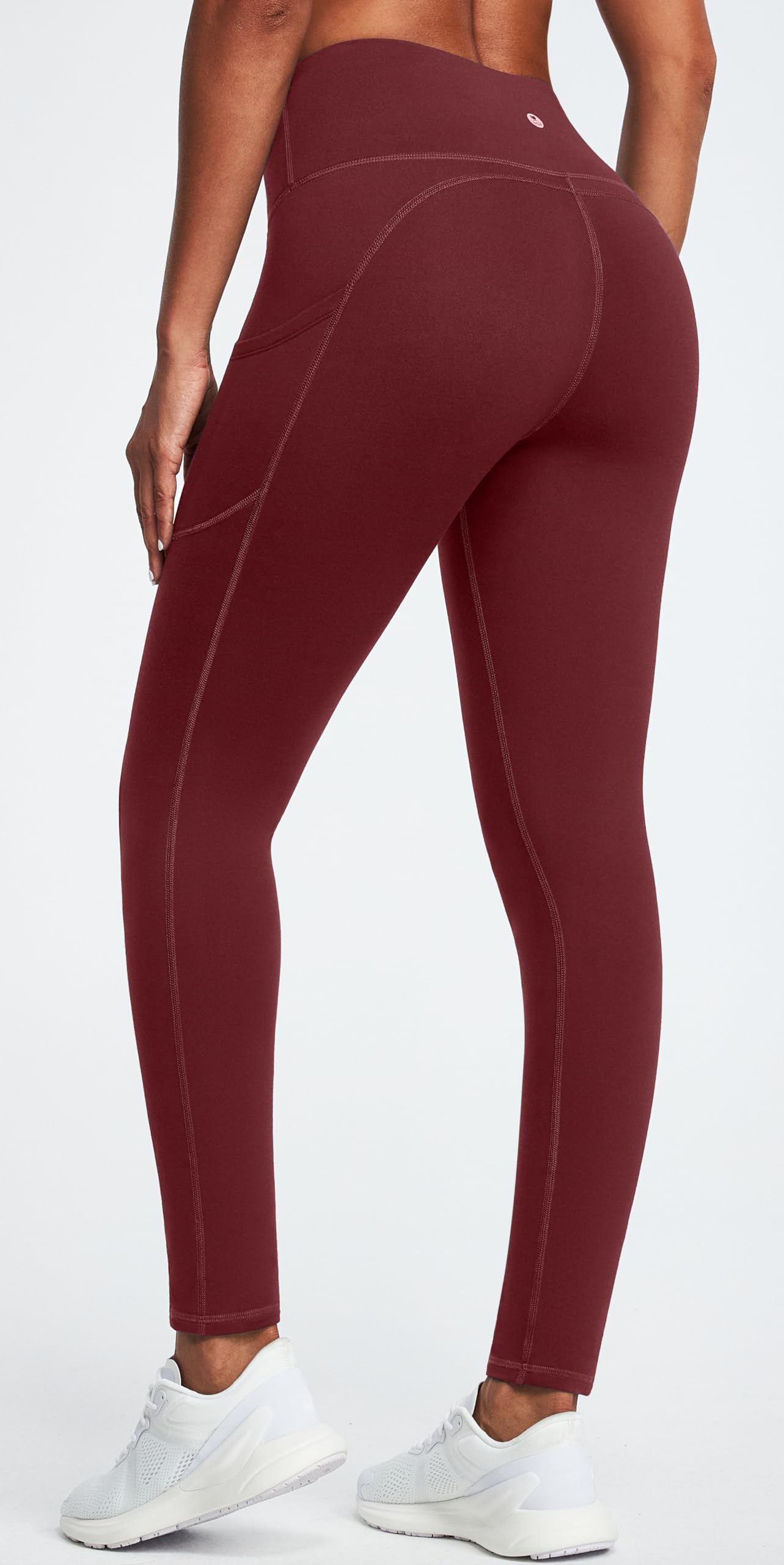IUGA Women's Fleece Lined Thermal Leggings with Pockets - High Waisted Yoga Pants for Winter Workout, Running & Lounge Wear - Warm Winter Activewear for Cold Weather