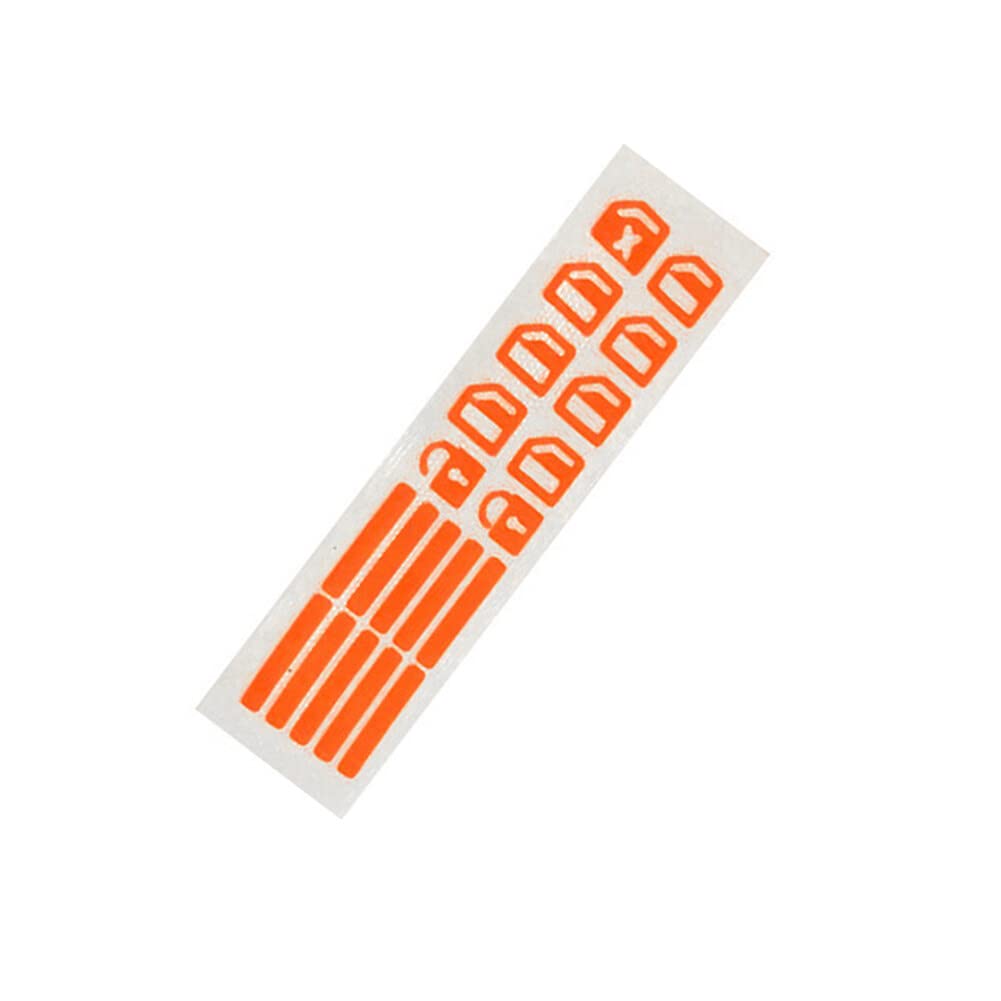 Glow in the Dark Car Interior Button Stickers - Universal Luminous Window Switch & Door Lock Decals - Orange Car Decoration Accessories for Night Driving & Easy Button Identification