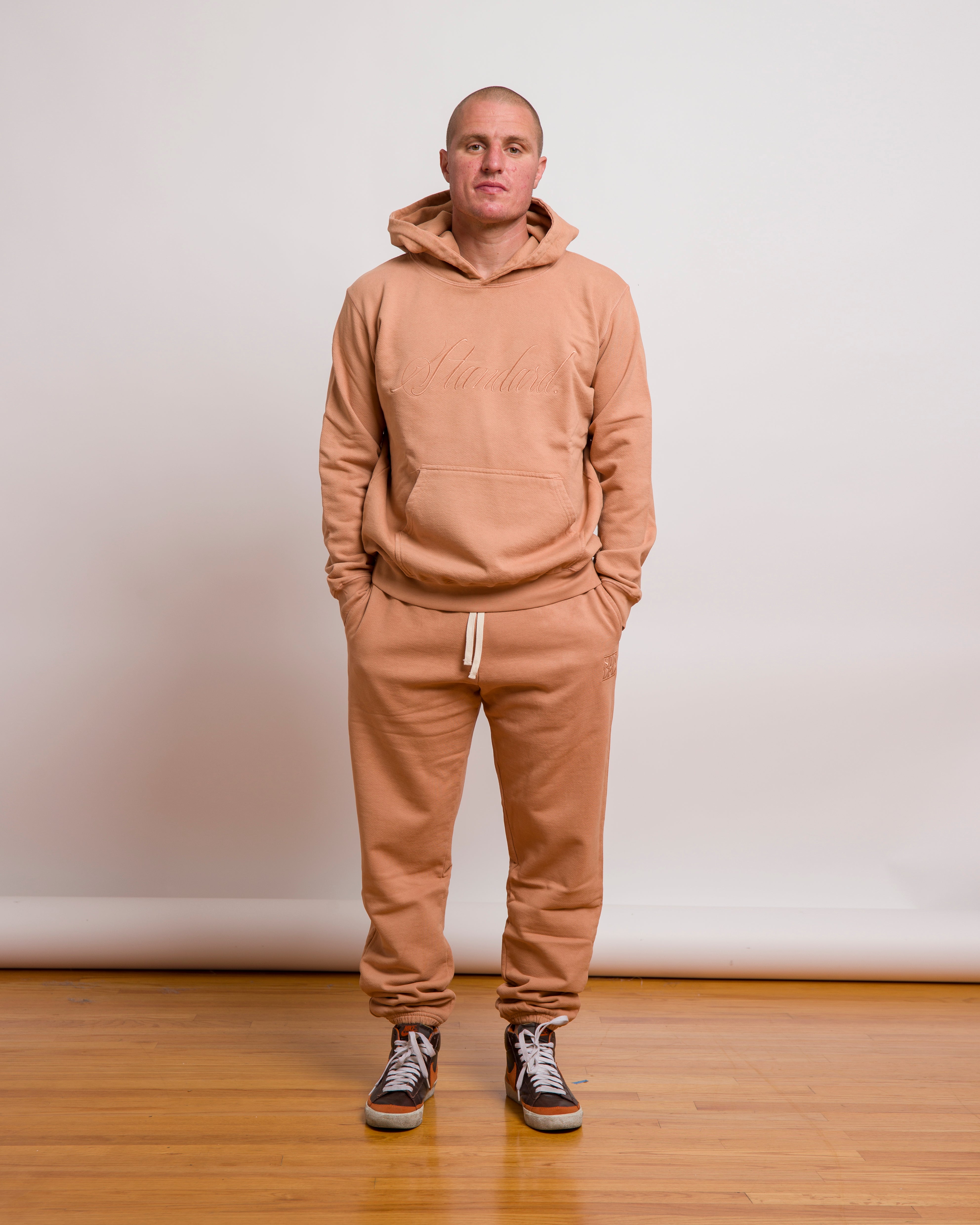 BJ BETTS X STANDARD ISSUE Premium Hoodie Sweatshirt - Camel Color, Unisex Pullover Fleece Hooded Sweater for Men & Women | Casual Streetwear, Loungewear, Gym & Outdoor Activities