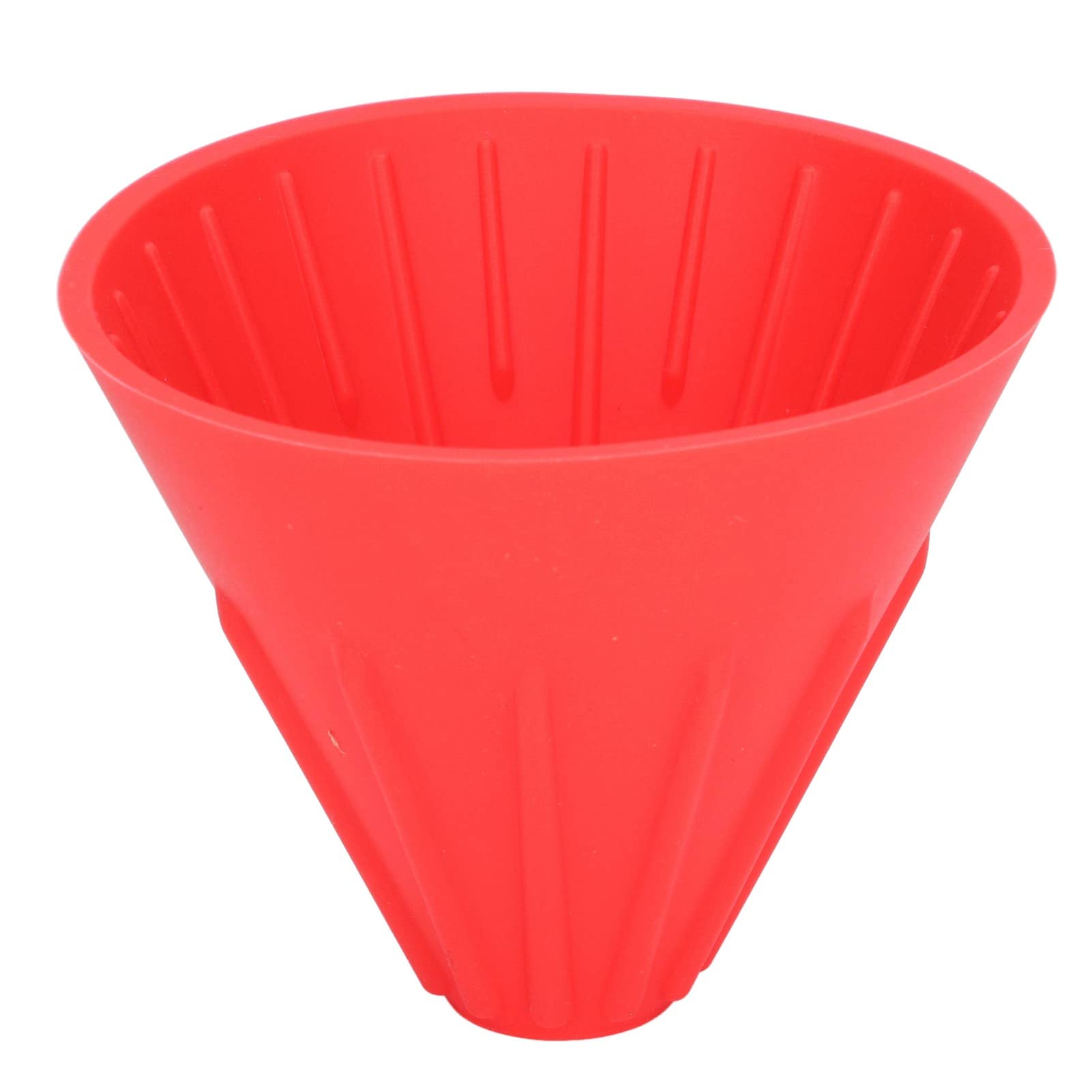 Premium Silicone Coffee Dripper - Portable Reusable Foldable Coffee Filter for Pour Over Brewing | Perfect for Travel, Camping, Office & Home Use (Red)