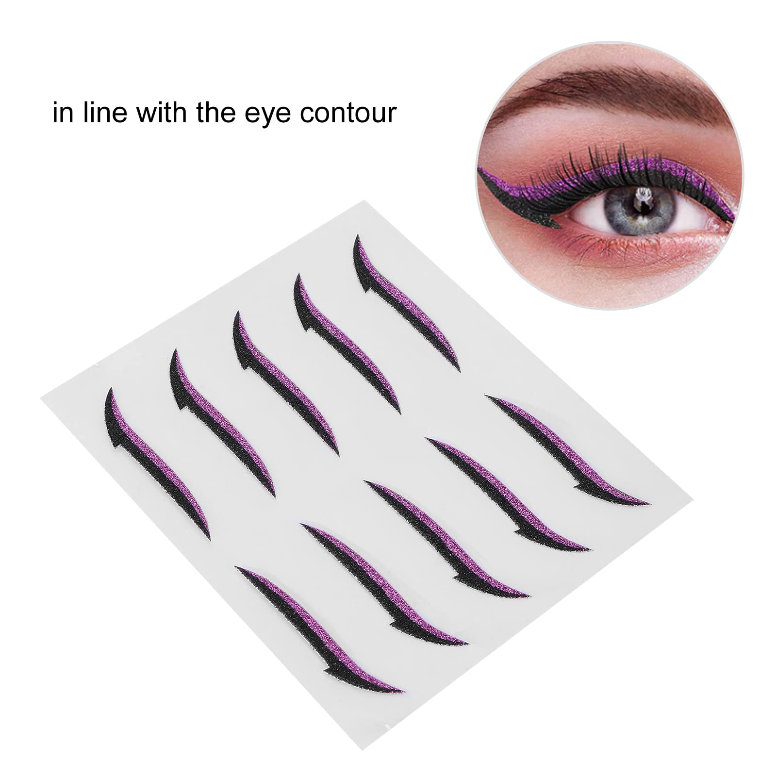 Brrnoo Reusable Glitter Stickers for Eyes - Self Adhesive Makeup Stickers for Women, Waterproof Face Gems for Wedding, Dance Party & Special Occasions - Perfect for Bridal Makeup, Costume Parties & Photo Shoots