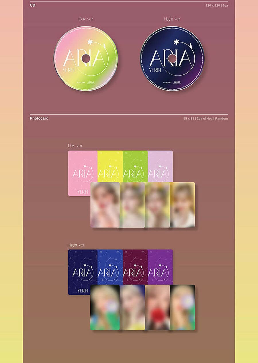 GFRIEND YERIN ARIA 1st Mini Album DAY Version - K-POP CD with Photo Book, Photo Cards, Postcard & Collectibles | Perfect for K-POP Fans, Album Collectors and Gift Giving