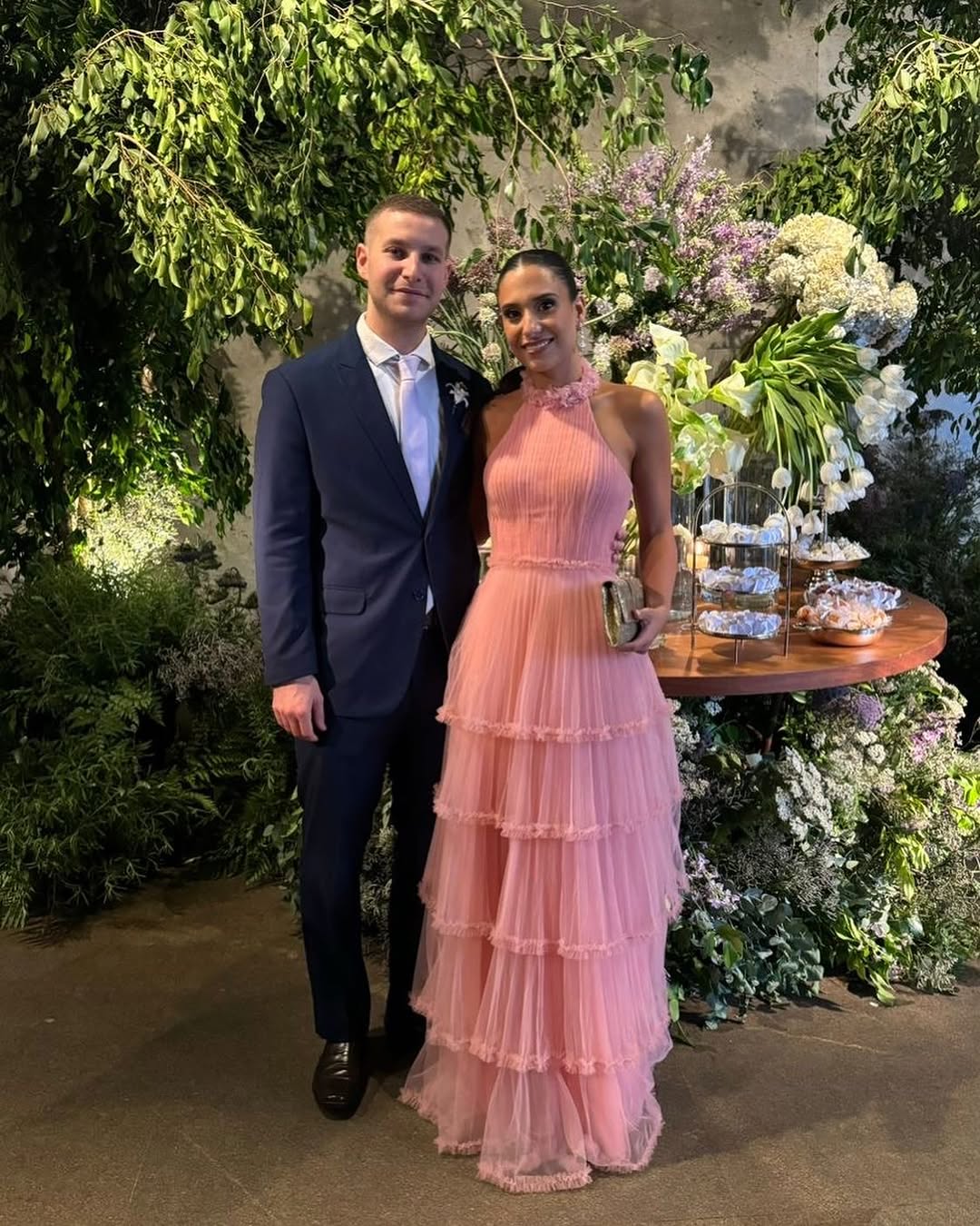 Elegant Pink Tulle A-Line Prom Dress with Halter Neck & Ruffles - Perfect for Evening Gala, Homecoming Dance, and Formal Occasions - Style J5614