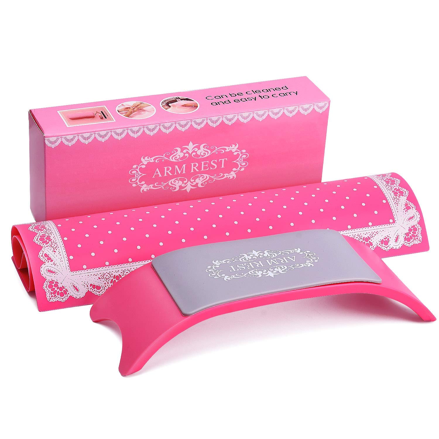 Rubyface Silicone Nail Art Hand Rest Pillow - Comfortable Manicure Mat & Arm Support for Gel Polish, Acrylic Nails - Perfect for Salon, Home Nail Care & DIY Beauty Sessions