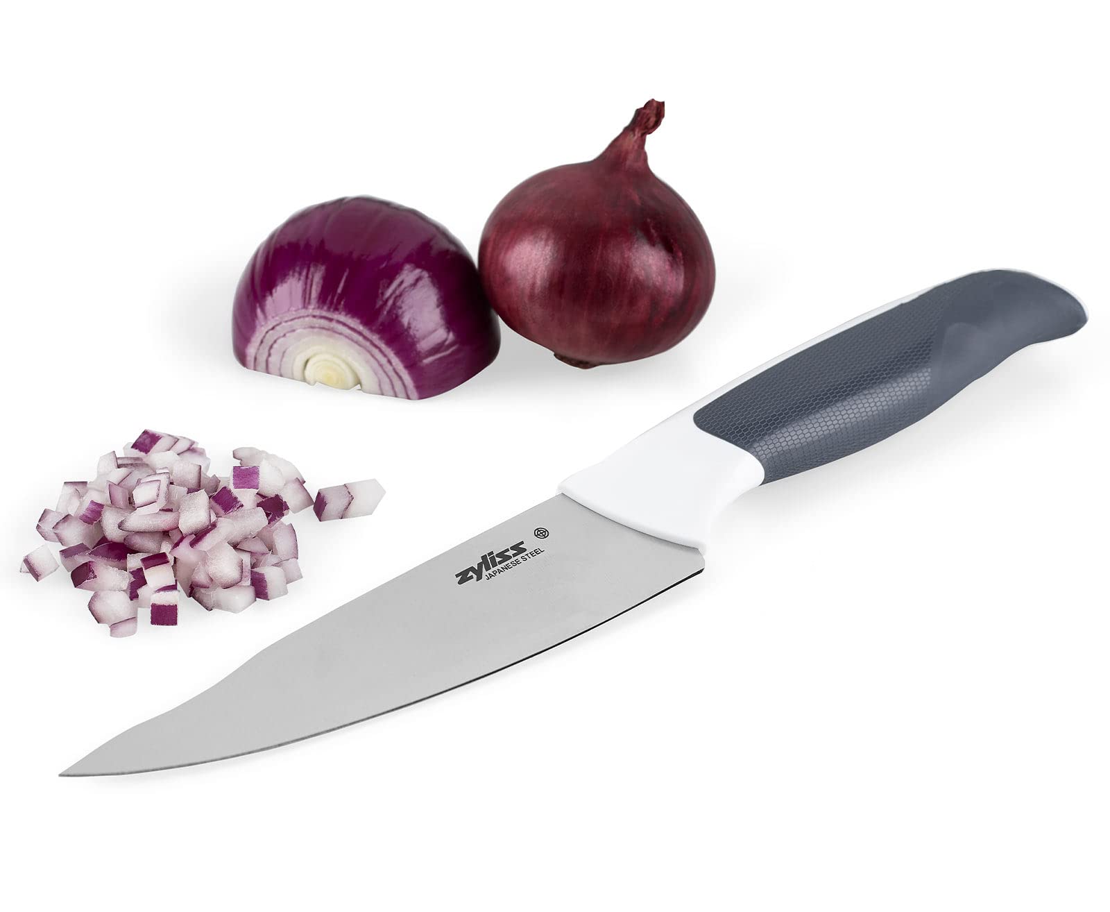 Zyliss Comfort Utility Knife - 5.25 Inch Japanese Stainless Steel Chef Knife with Non-Slip Handle & Safety Cover - Professional Kitchen Knife for Vegetables, Fruits & Food Prep - Dishwasher Safe - Perfect for Home Cooking & Professional Kitchens