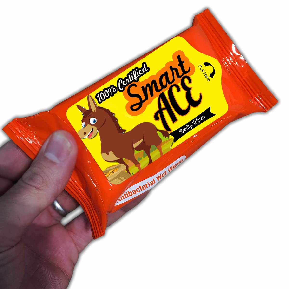 Smart Ace Reality Wipes - Hilarious Donkey-Themed Gag Gift for Teens & Adults - Travel Size Wet Wipes - Perfect for Pranks, Parties & Travel Accessories