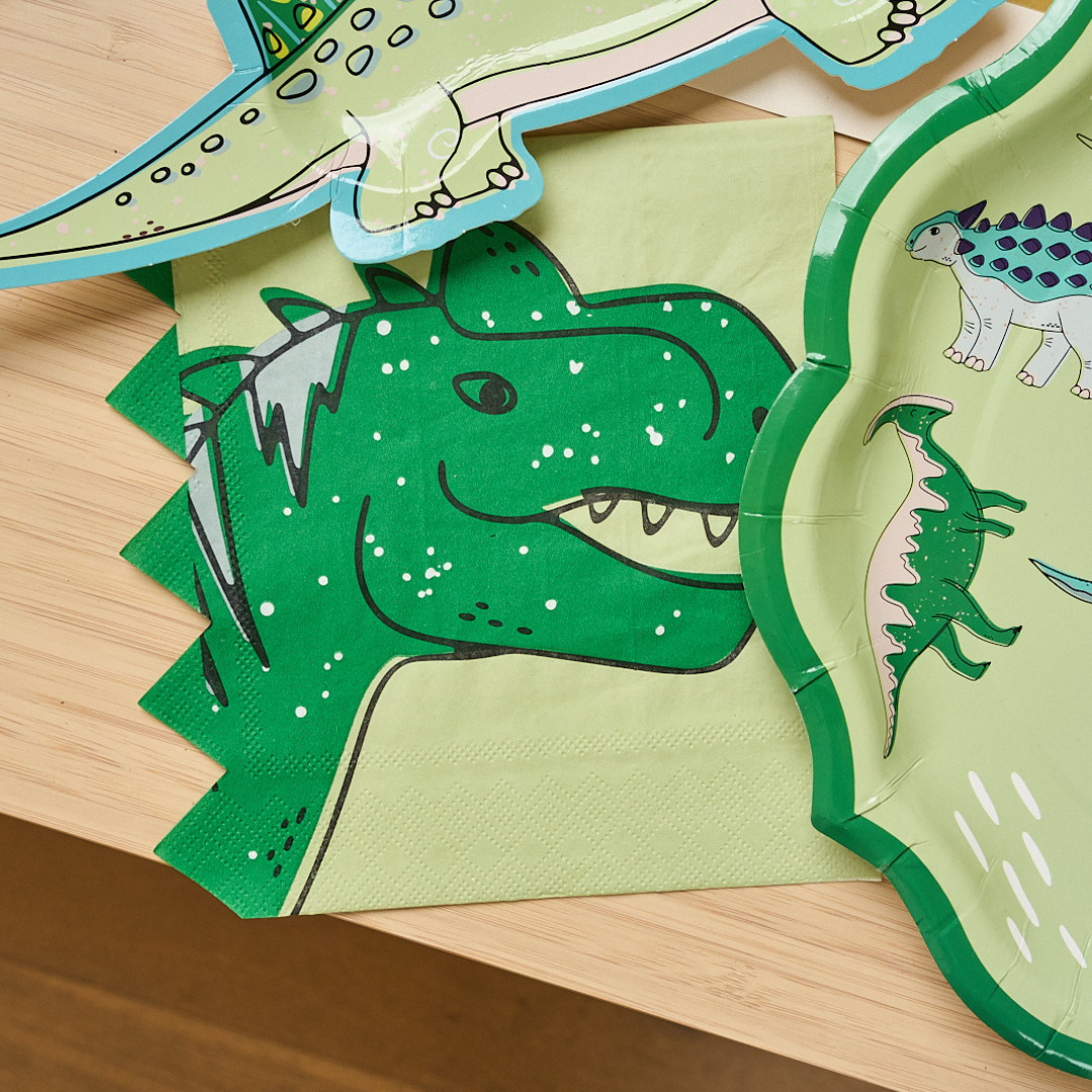Rawrsome Dinosaur Tableware Set - Fun Kids Dinner Plates, Bowls & Utensils for Birthday Parties & Themed Events