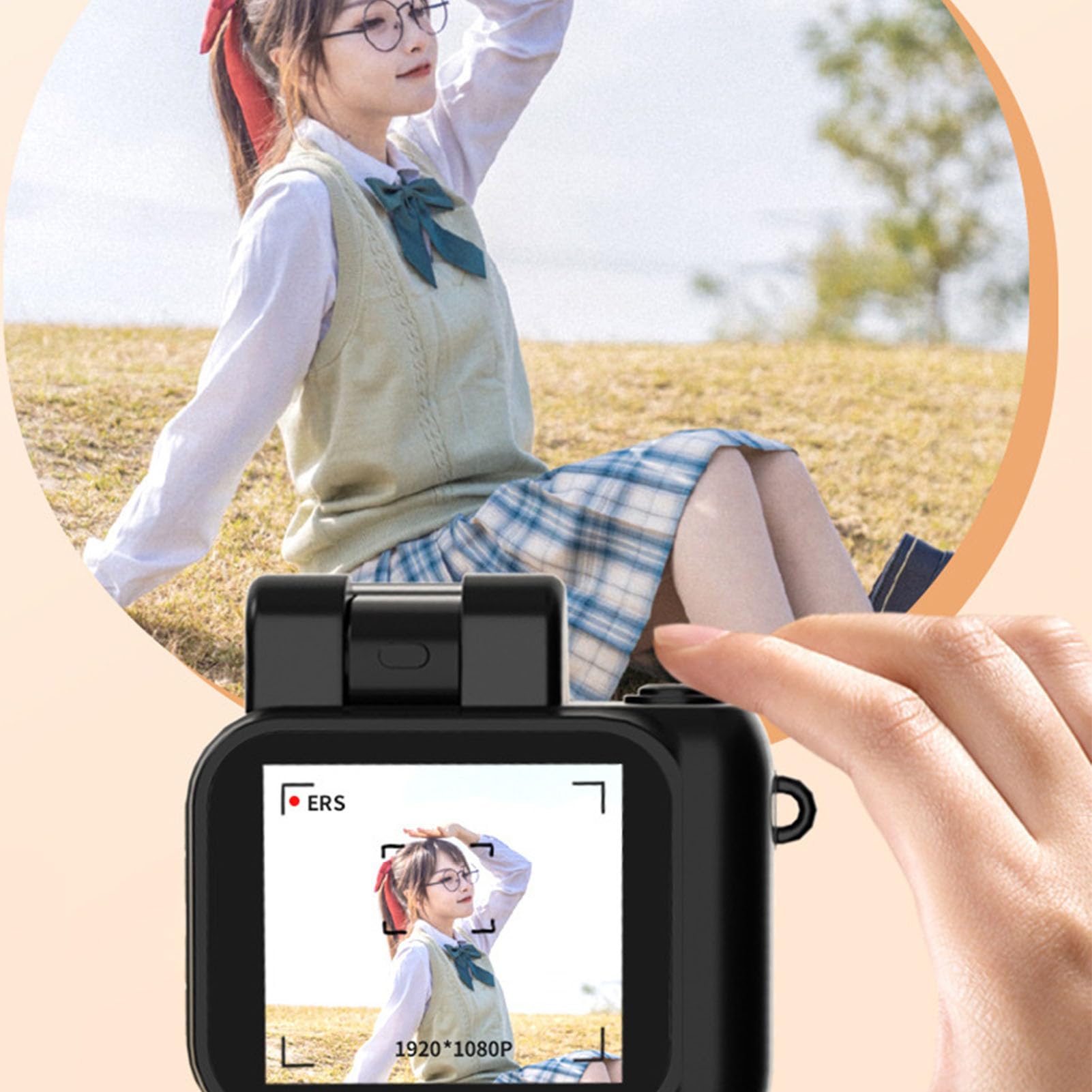 1080P HD Mini Digital Camera with Flash Light - Compact Travel Camera for Photography & Vlogging, 64GB Memory (Perfect for Travel, Outdoor Adventures & Content Creation)