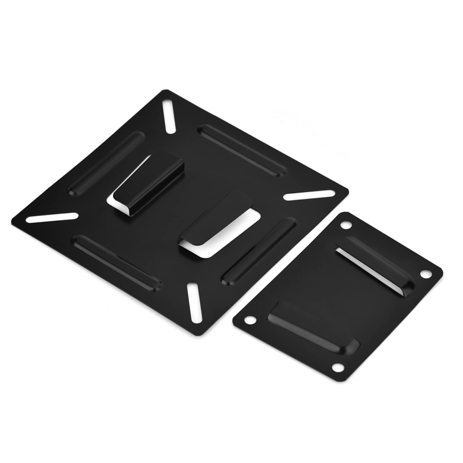 Adjustable Wall Mount Bracket for 12-24 Inch LCD LED Monitors & TV Screens - Heavy Duty VESA Compatible Black Stand for PC Workstation & Home Office Setup