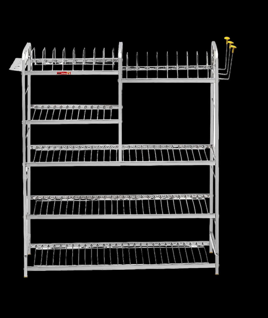 SUPRAS Heavy Duty Stainless Steel Kitchen Organizer Rack - 31 x 30 Inch Space Saving Storage Stand for Utensils, Spices & Cookware | Perfect for Pantry, Countertop & Restaurant Use