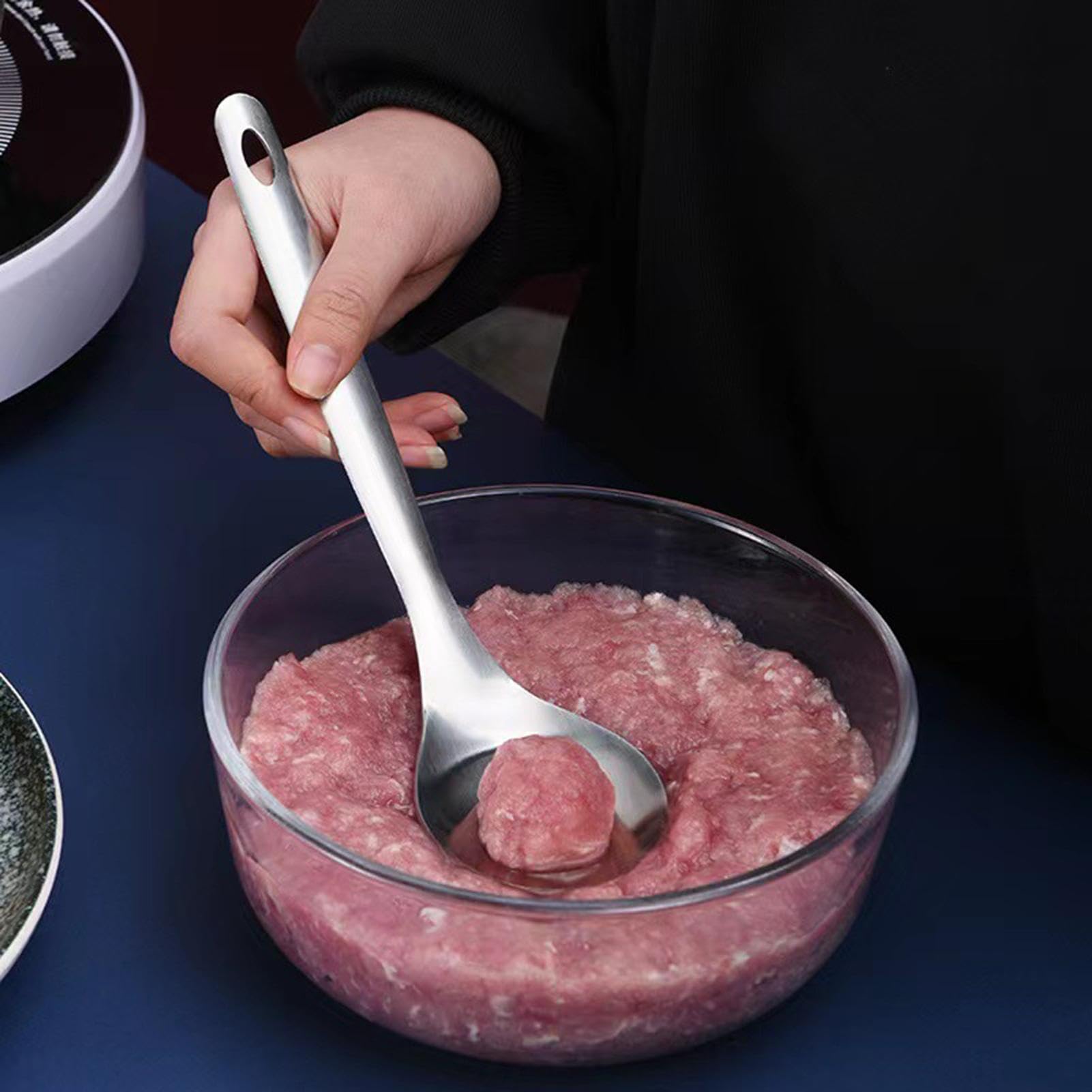 Stainless Steel Meatball Maker Tool - Kitchen Scoop for Perfect Meatballs, Rice Balls, Ice Cream & Chocolate - Ideal for Home Cooking, Meal Prep & Party Food Serving