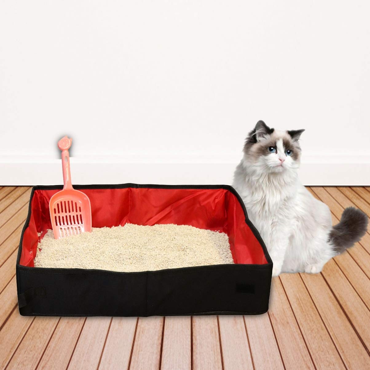 Foldable Cat Litter Box - Portable & Collapsible for Travel & Home Use