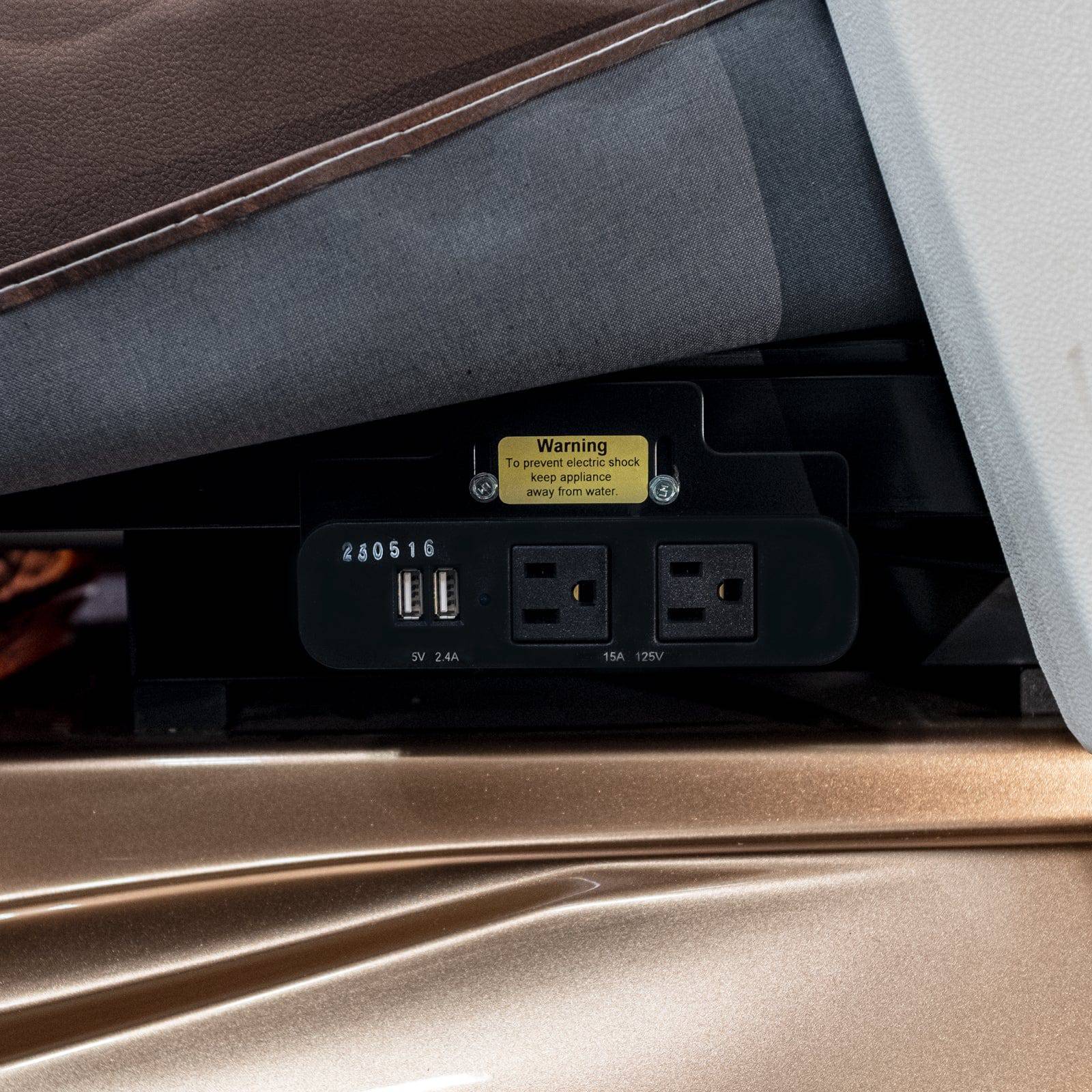 Built-in Electrical Power & USB Outlet - Dual Charging Station for Home, Office & Travel - Charge Multiple Devices Simultaneously