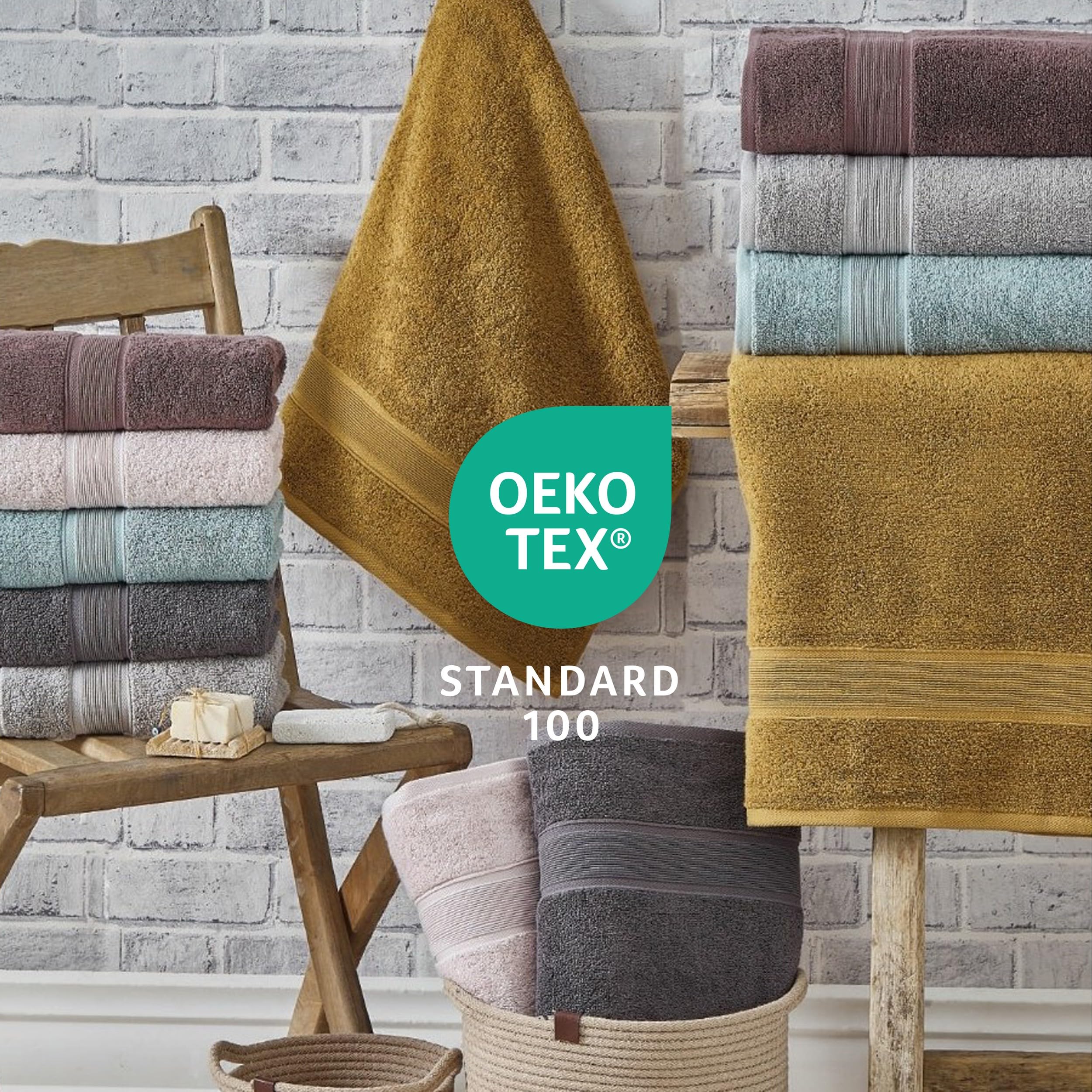 Mixibaby 6-Piece Cotton Towel Set - 2 Bath Towels & 4 Hand Towels, 100% Premium Terry Cotton, Dark Green, 50x100cm - Soft & Absorbent for Baby Bath, Nursery, and Gentle Skin Care
