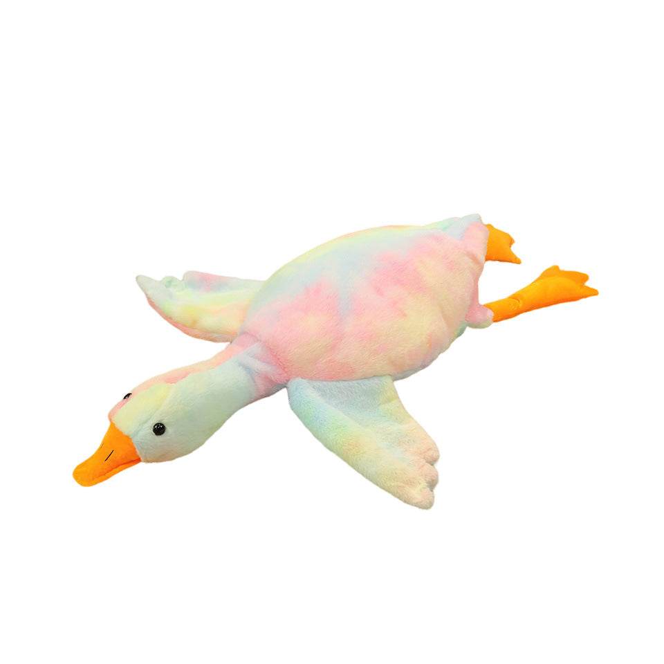 Giant Rainbow Feathered Goose Plush Toy - Soft & Cuddly Stuffed Animal for Kids, Home Decor, Nursery, Gifts | Perfect for Hugging, Playtime & Room Decoration