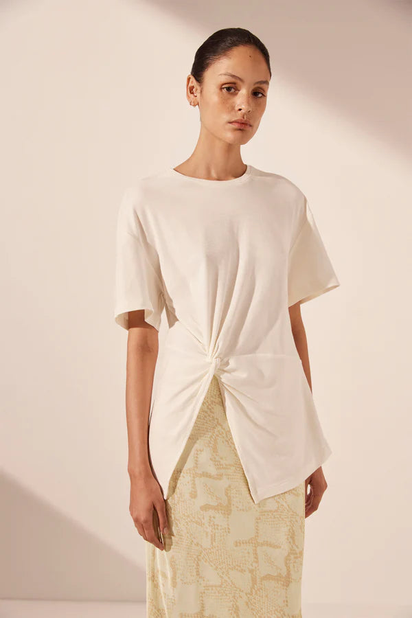 Stylish Aby Twist T-Shirt for Women - Soft & Comfortable Cotton Tee - Perfect for Casual Wear, Outings & Everyday Fashion