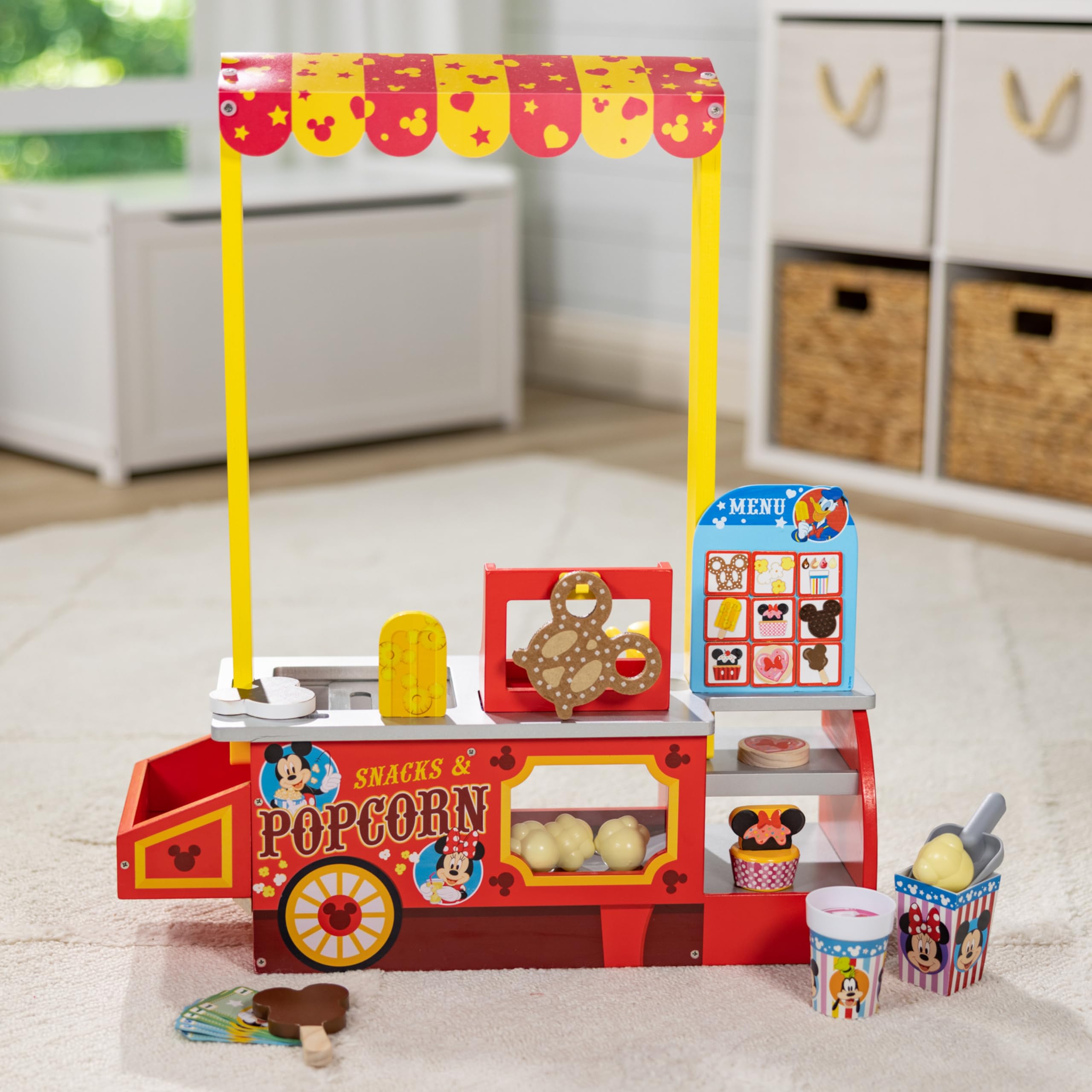 Melissa & Doug Disney Snacks & Popcorn Wooden Pretend Play Food Set – 33-Piece FSC-Certified Toy for Kids | Pretend Play Kitchen Accessories for Imaginative Play & Role-Playing Games