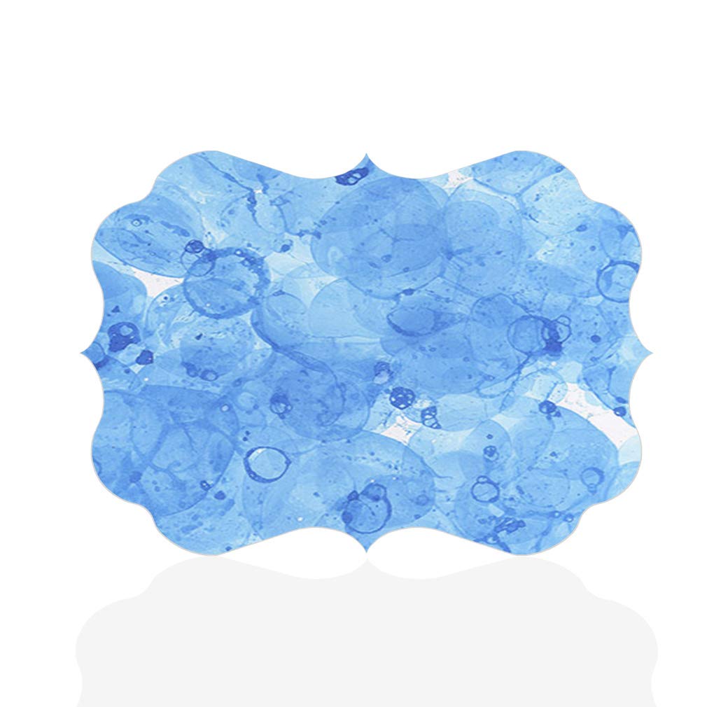 Blue Bubble Art Wall Decor - Benelux Shape Picture Frame 12x8 Inches for Living Room, Bedroom & Office | Unique Home Sign & Modern Interior Design