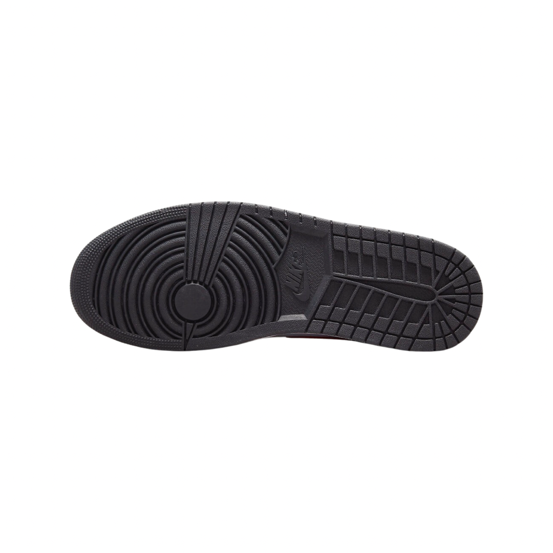 Air Jordan 1 Mid Sneakers - Black, Fire Red & White Colorway - Men's Basketball Shoes for Casual Wear & Street Style
