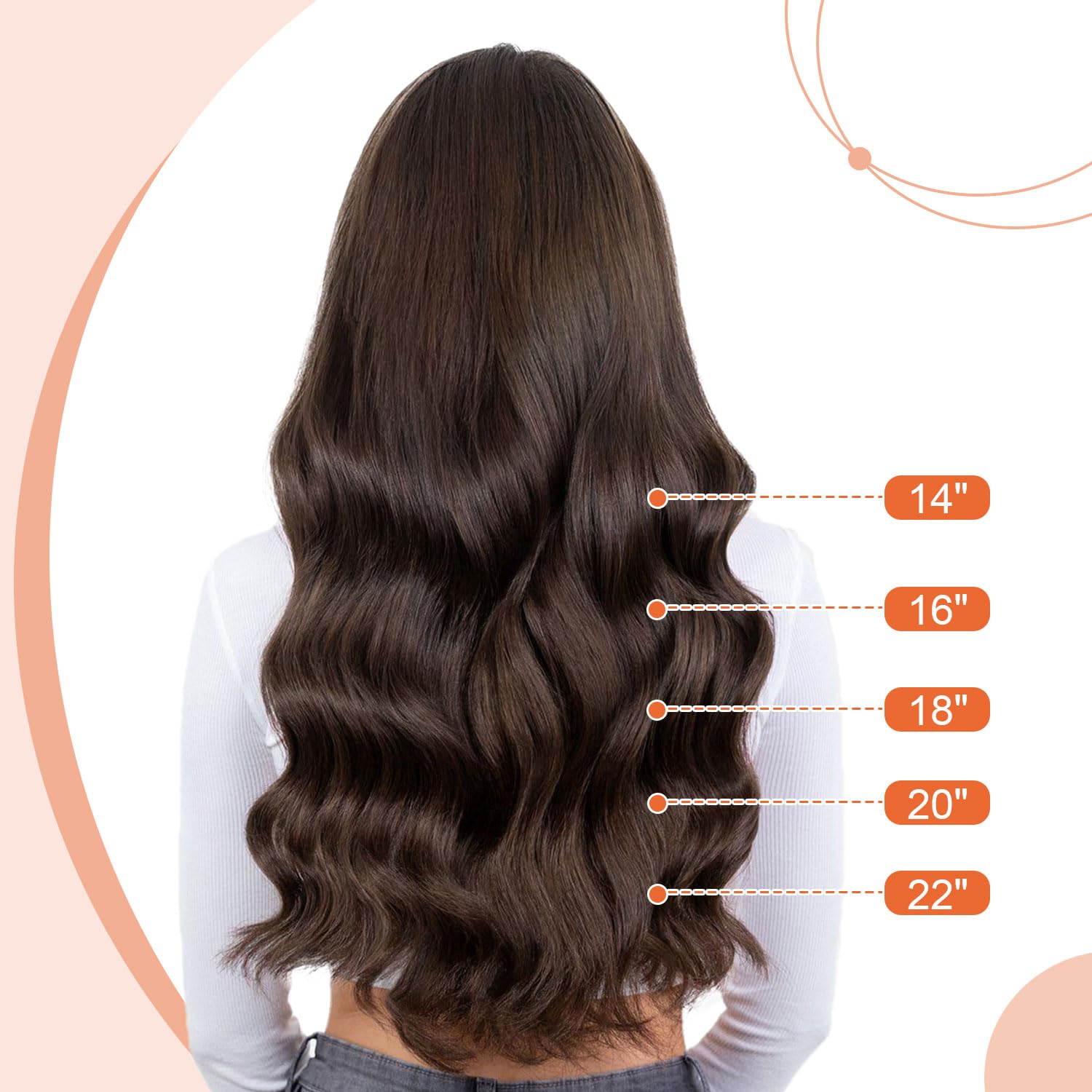 XDhair 100% Real Human Hair Clip in Extensions - 14 Inch, 6pcs 100g, Balayage Ombre Walnut Brown to Ash Brown Blonde - Straight Hair Extensions for Women - Perfect for Daily Styling, Parties & Special Occasions