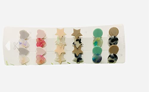 BAKEFY 5-Piece Acrylic Hair Clips Set - Sweet Decorative Bobby Pins & Barrettes for Women & Girls - Perfect for School, Work, Parties & Everyday Hairstyles