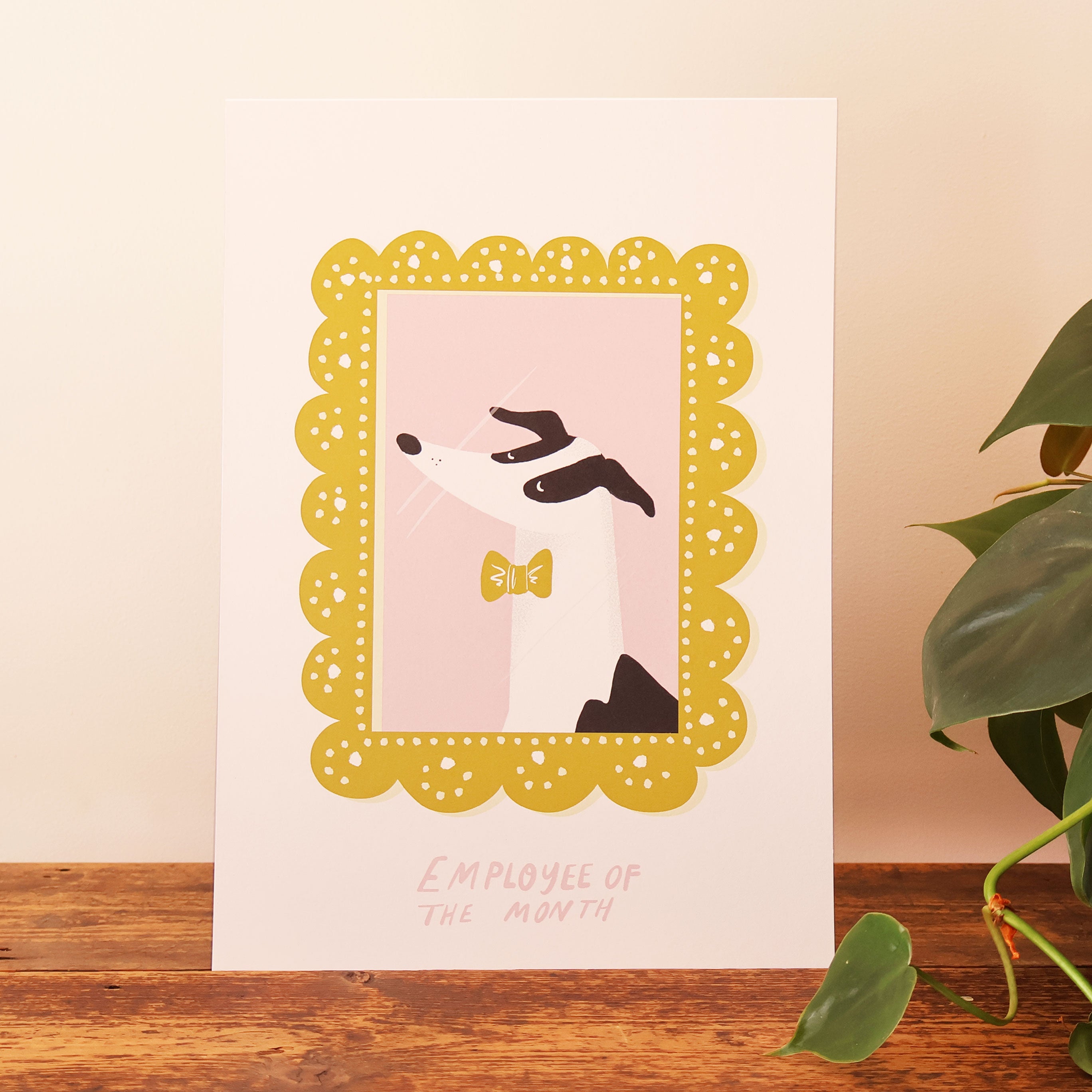 Bryony Moss Employee of the Month A4 Print - Motivational Office Wall Art for Workplace Recognition & Team Appreciation