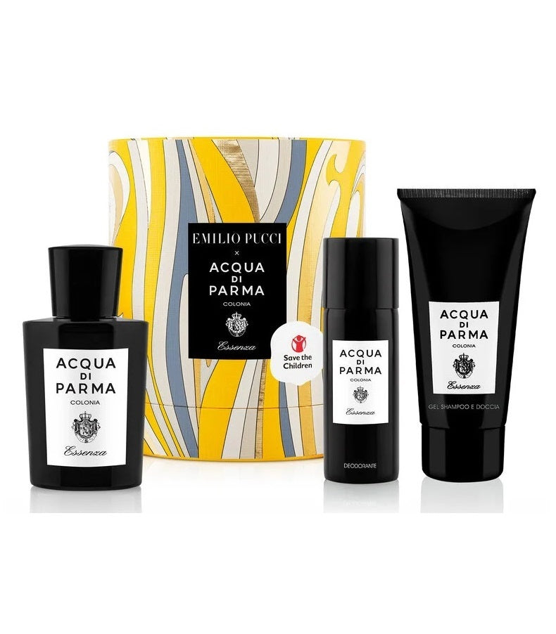 Emilio Pucci x Acqua Di Parma Colonia Essenza Men's Luxury Gift Set - 100ML EDC Spray, 75ML Hair & Shower Gel, 50ML Deodorant Spray | Perfect for Gifts, Travel & Special Occasions