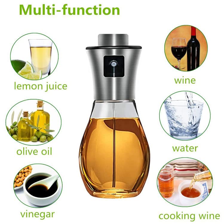 Premium 200ml Olive Oil Sprayer for Cooking - Non-Aerosol Oil Mister Bottle for Healthy Salad Dressing, BBQ Grilling, Baking & Roasting | Perfect for Kitchen, Camping & Outdoor Cooking