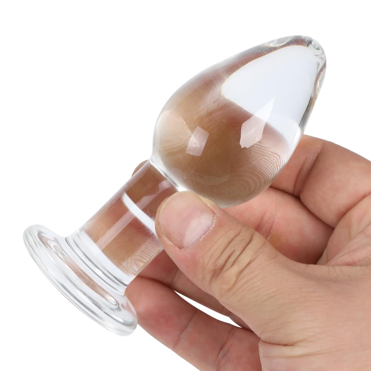 Premium Glass Anal Plug - Mushroom Shape Large Crystal Butt Plug for Women & Men - Sensual Adult Toy for Couples & Solo Play - Perfect for Beginners & Advanced Users - Enhance Intimacy & Pleasure