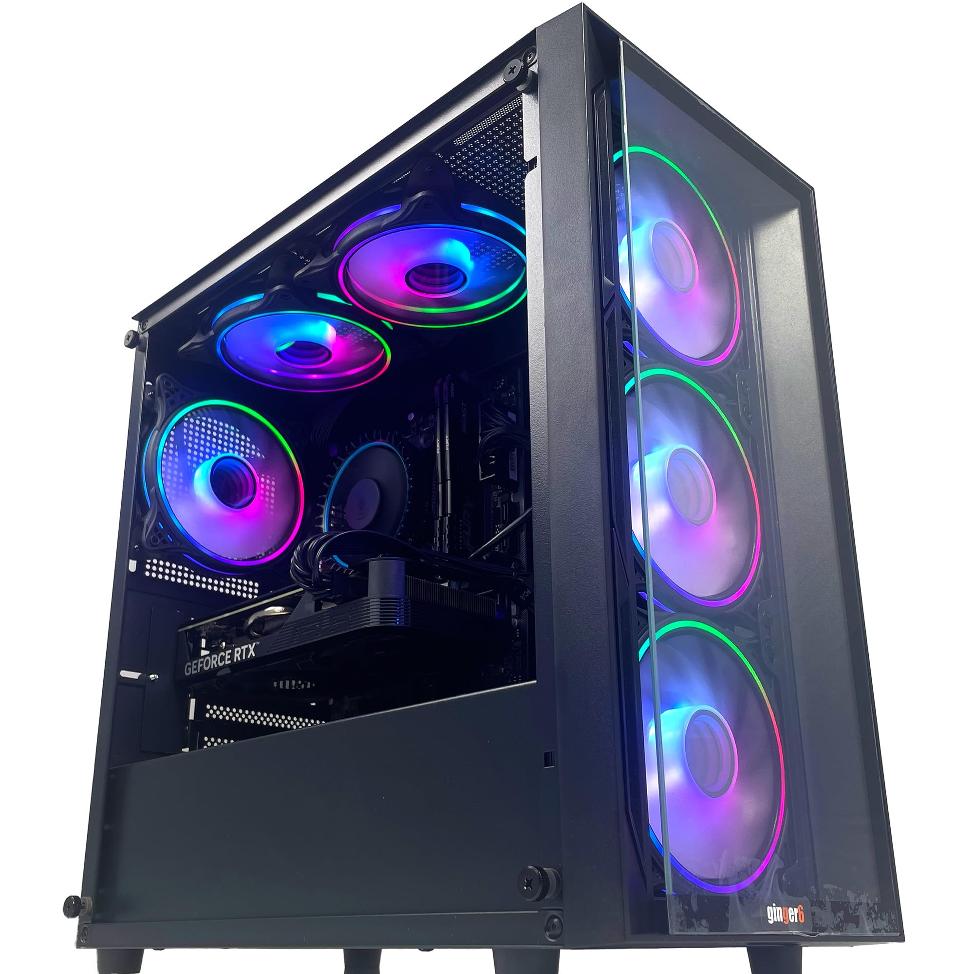 Ginger6 High-Performance Gaming PC Desktop - Intel Core i9-12900F Processor, NVIDIA RTX 5070 12GB GDDR6 Graphics, 1TB NVMe SSD, 32GB DDR4 RAM, WiFi 6, Windows 11 Home - Perfect for 4K Gaming, Streaming & Content Creation