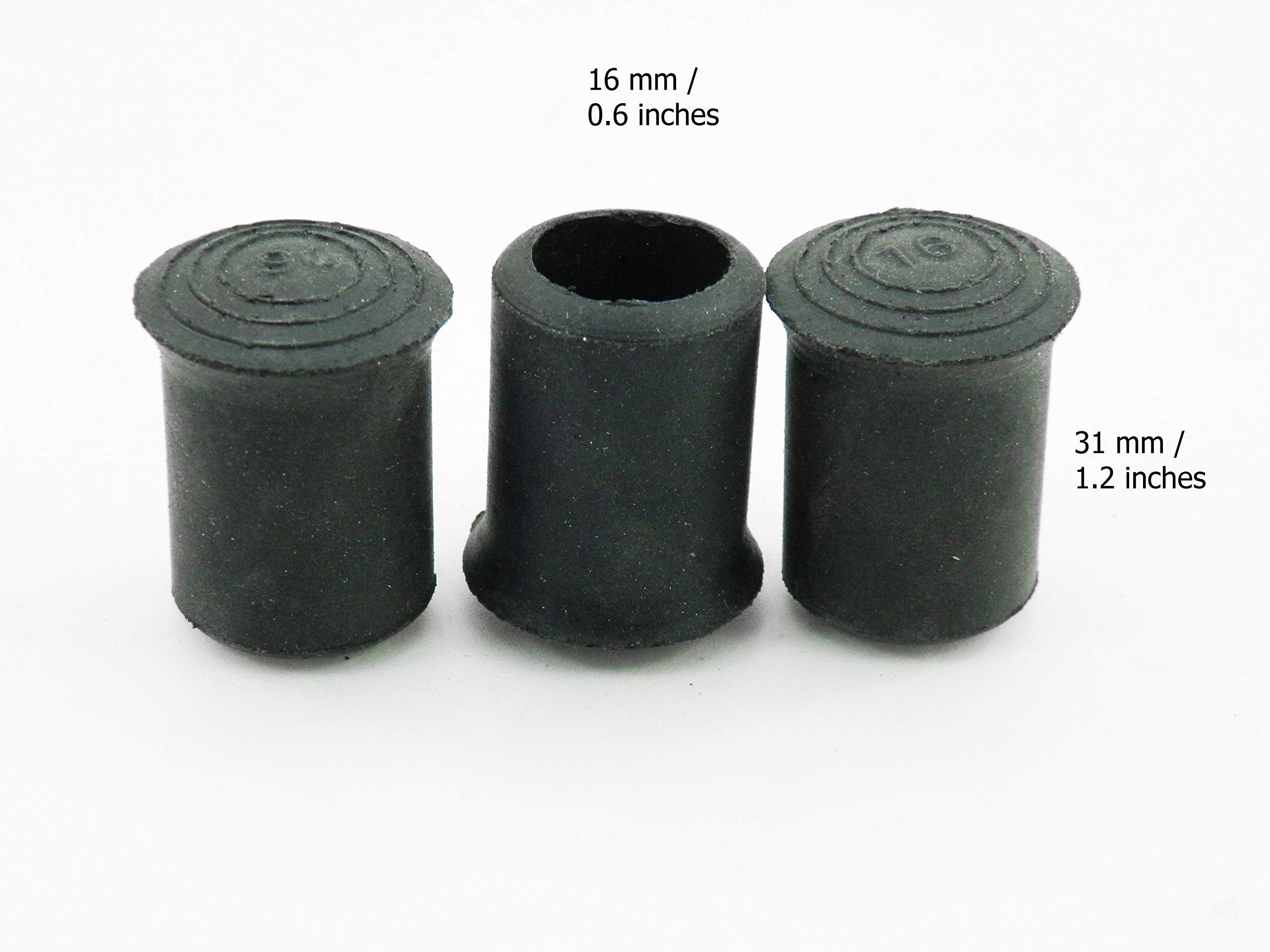 Premium Rubber Tips for Cavagnini Walking Canes - Non-Slip Cane Tips Replacement for Stability & Safety - Ideal for Seniors, Hiking & Outdoor Activities