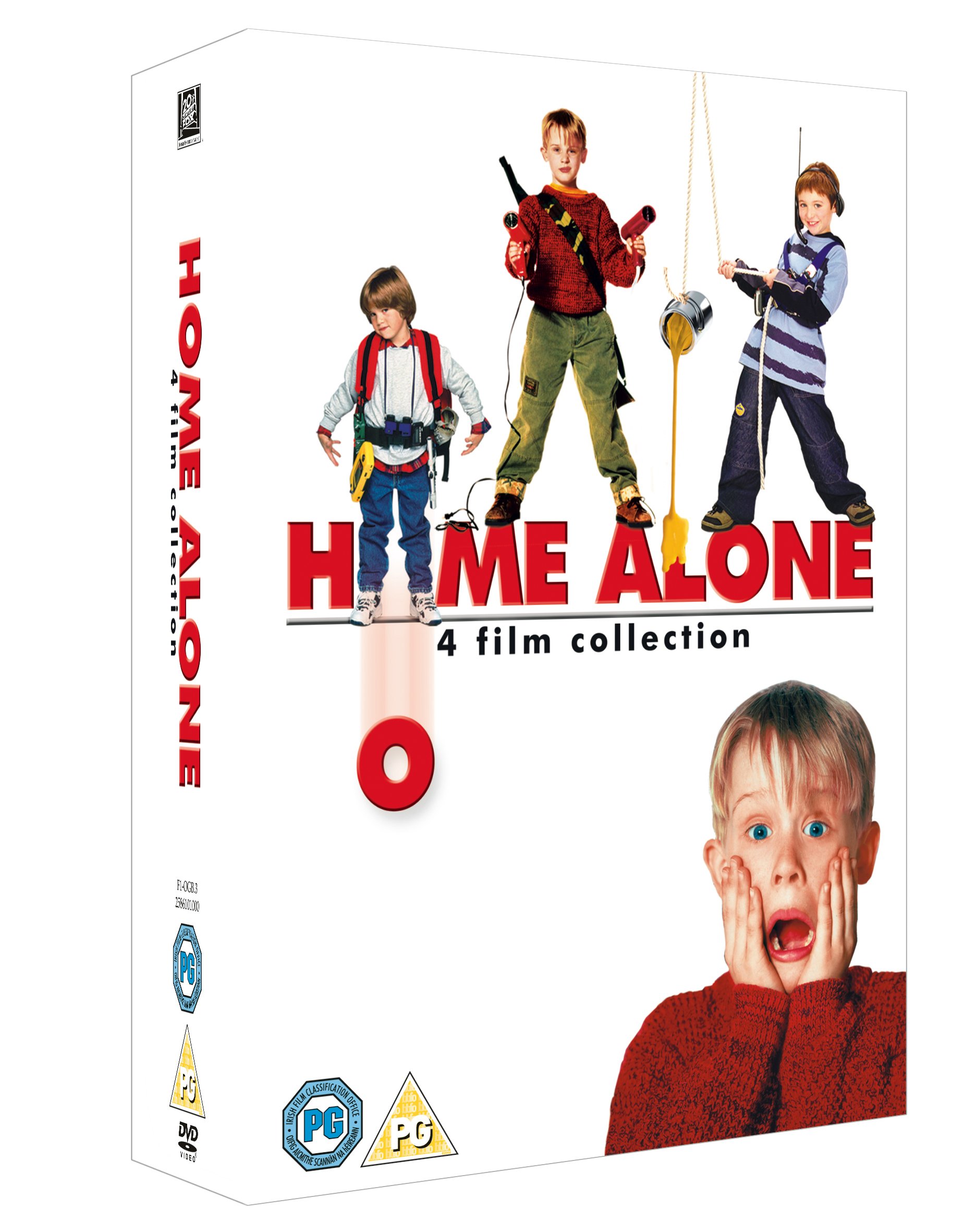 Home Alone 1-4 Movie Collection DVD Set - Family Comedy Films for Holiday Entertainment & Christmas Movie Nights