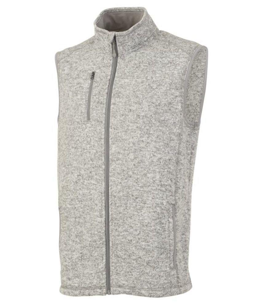 Charles River Apparel Men's Pacific Heathered Sweater Fleece Vest - Lightweight Warm Layering for Outdoor Hiking, Camping & Casual Wear