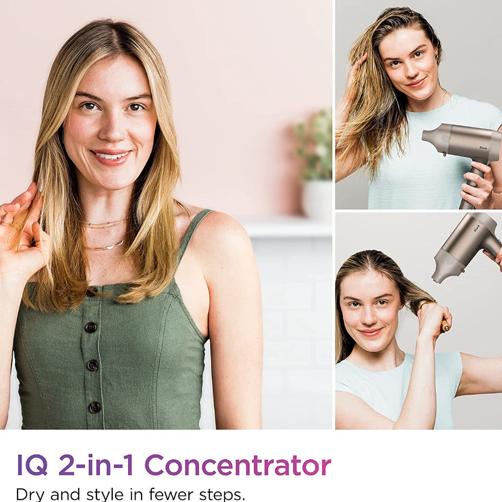 SHARK HyperAIR Fast Drying Hair Dryer with IQ 2-in-1 Concentrator - Professional Blow Dryer for Salon-Quality Results at Home - Perfect for Daily Styling & Quick Drying - HD102C