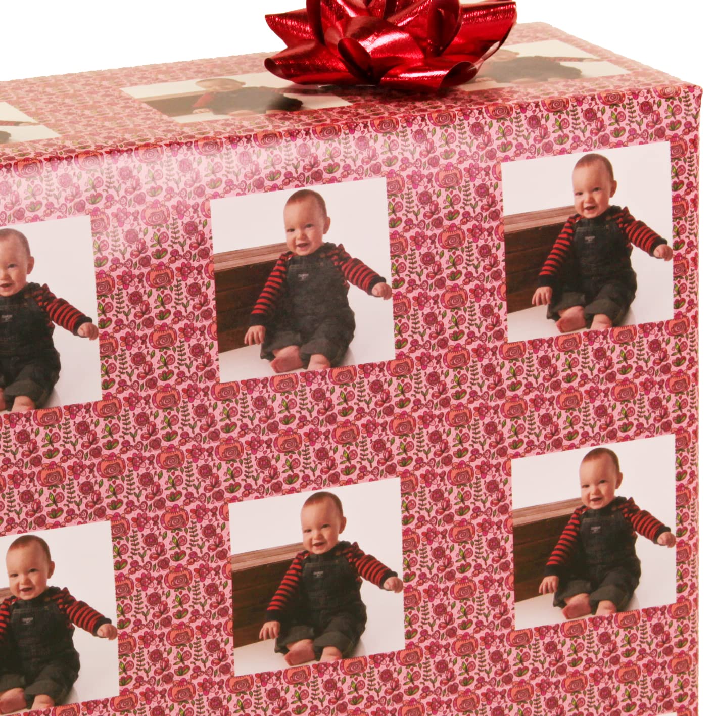Personalized Gift Wrapping Paper - Custom Birthday Wrapping Paper for Men, Women & Kids - Colorful Unique Cute Design - Perfect for Birthdays, Holidays & Special Occasions