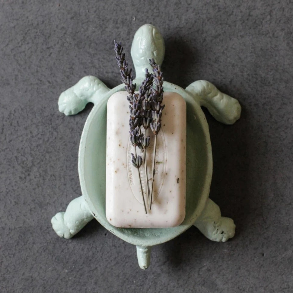 Cast Iron Turtle Soap Dish - Rustic Bathroom Decor, Handmade Soap Holder for Showers & Sinks - Perfect for Farmhouse, Vintage, or Coastal Bathroom Themes