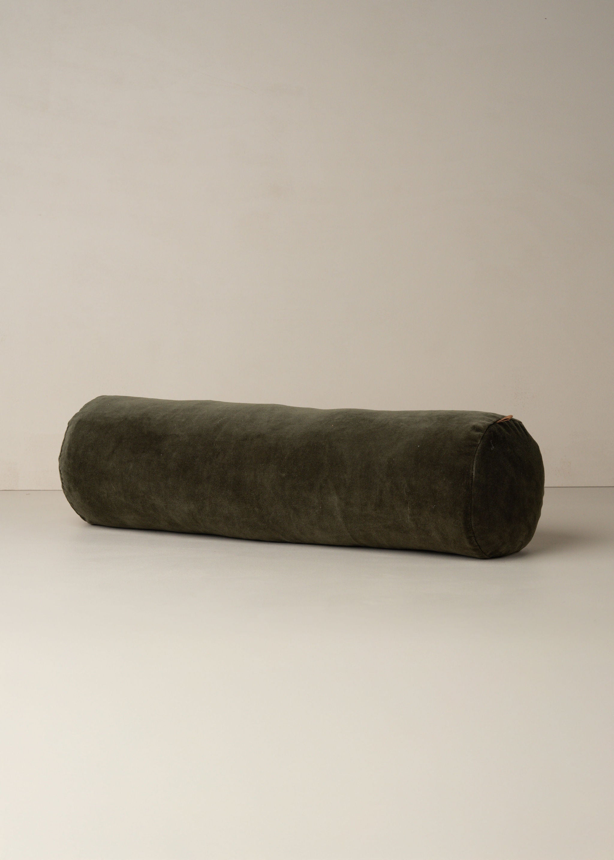 Luxury Velvet Structured Bolster Pillow - Dark Olive Green for Sofa, Bed & Home Decor | Premium Support Cushion for Neck, Back & Lumbar Comfort