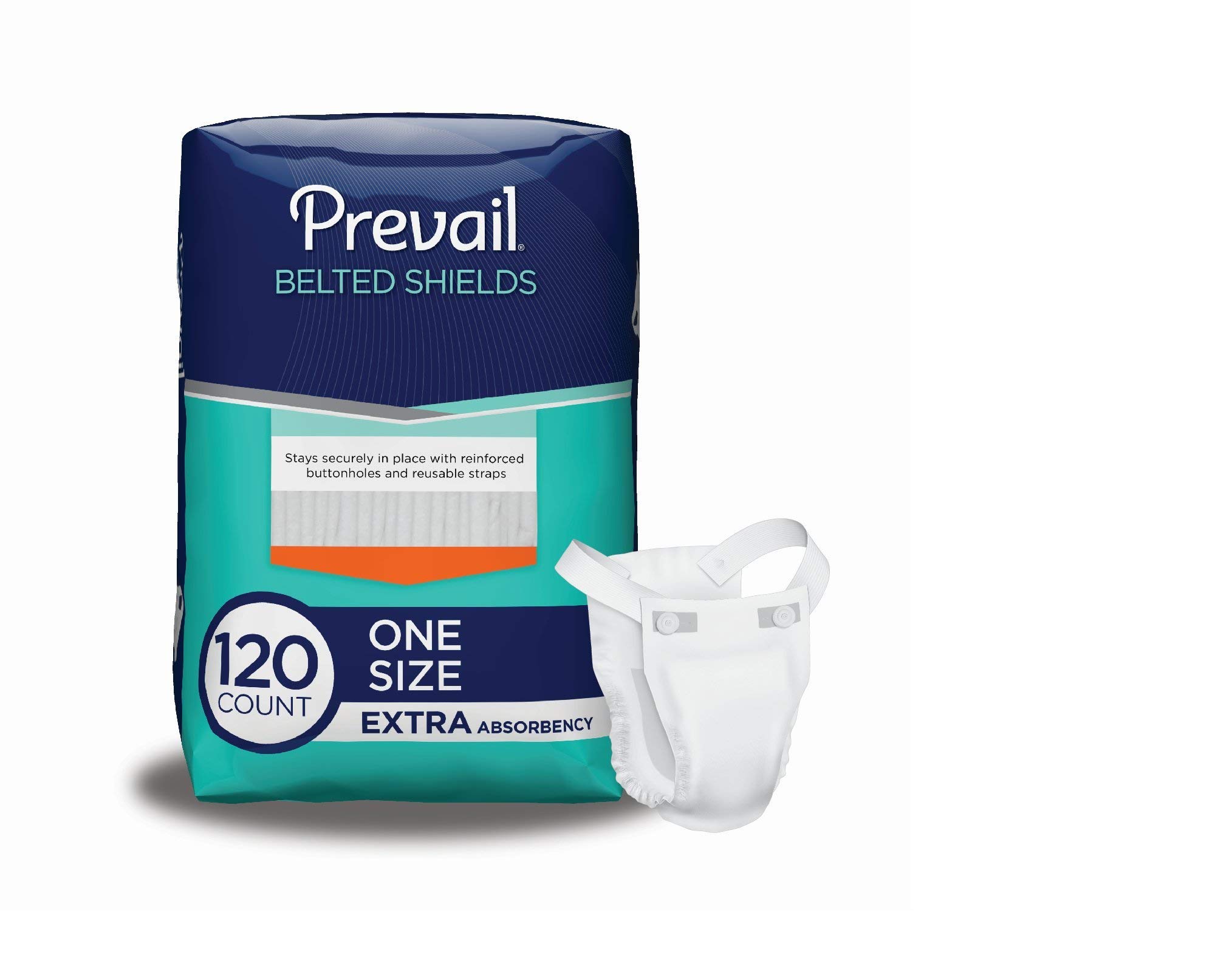 Premium First Quality Prevail Belted Underwear for Adults - Extra Absorbency Incontinence Briefs (Case of 120) - Ideal for Overnight Protection, Elderly Care & Post-Surgery Recovery