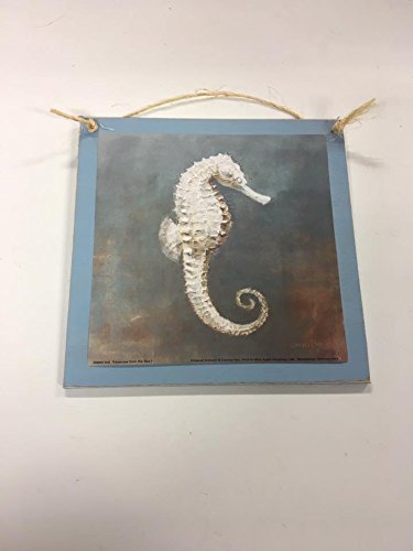 Tropical Seahorse Wood Wall Art - Bathroom & Beach Decor