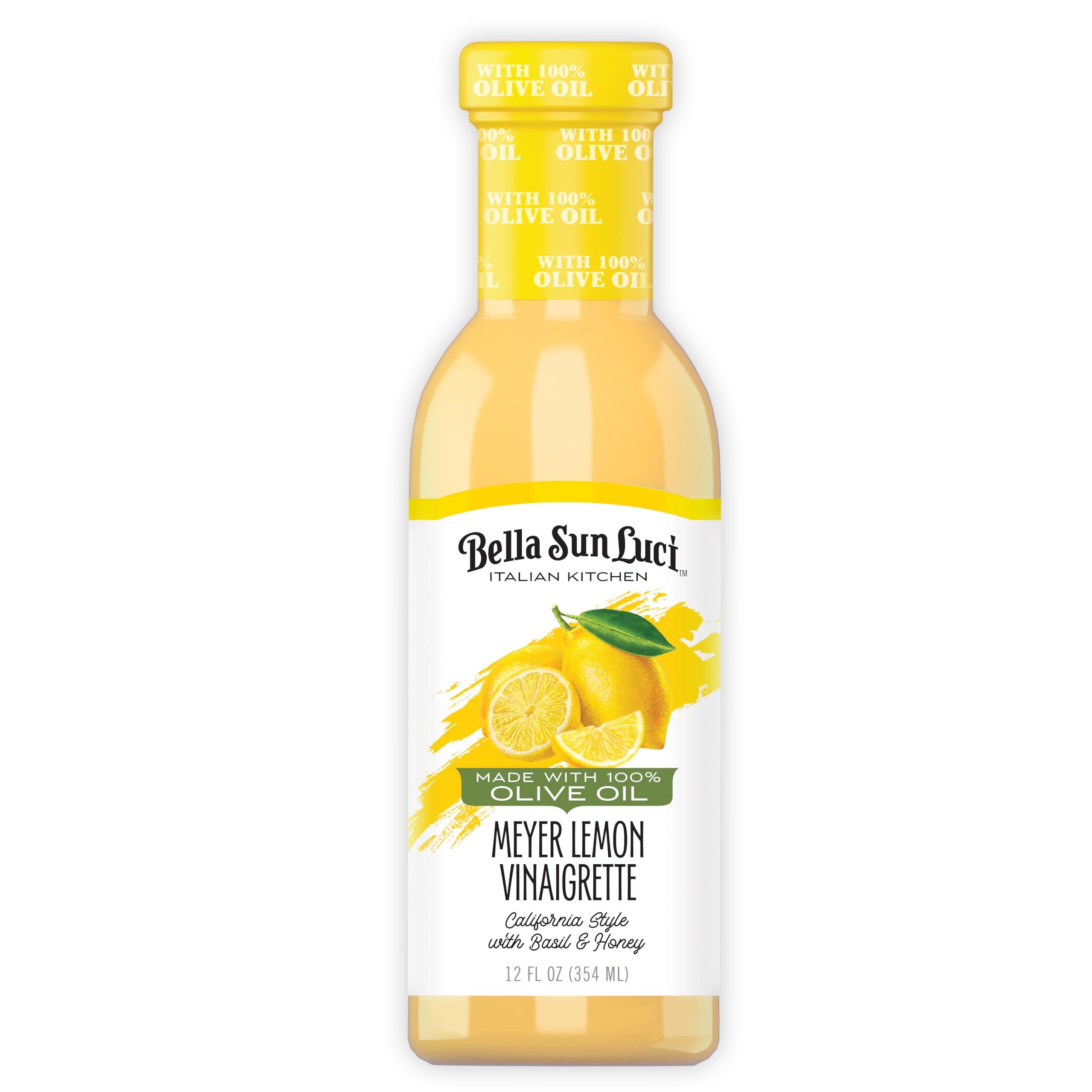 Bella Sun Luci Italian Kitchen Meyer Lemon Vinaigrette Dressing - Premium Gourmet Salad Dressing for Italian Cuisine, Perfect for Salads, Pasta, Seafood & Grilled Dishes