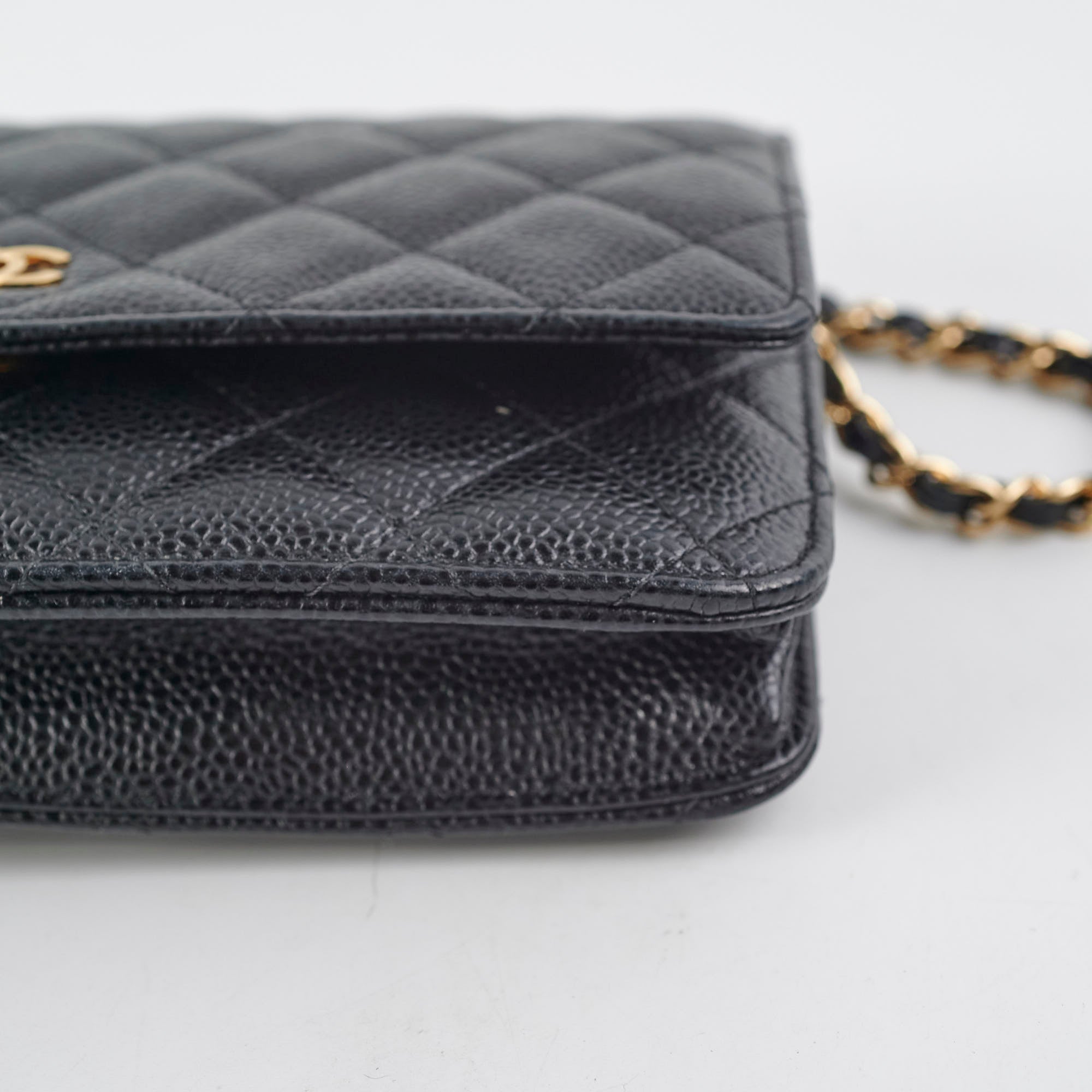 Chanel Black Caviar Leather Wallet On Chain WOC - Stylish Crossbody Bag for Women | Perfect for Evening Out, Parties & Daily Use