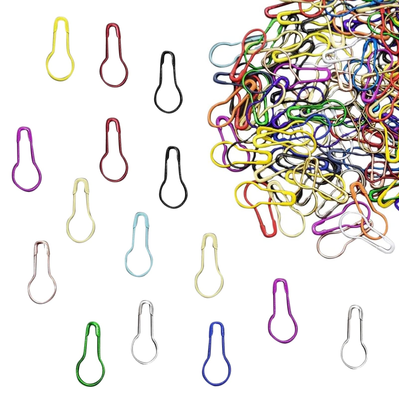 100pcs Colorful Metal Locking Stitch Markers for Knitting and Crochet - DIY Sewing, Clothing Projects - Perfect for Yarn Crafts, Sweaters, and Handmade Accessories