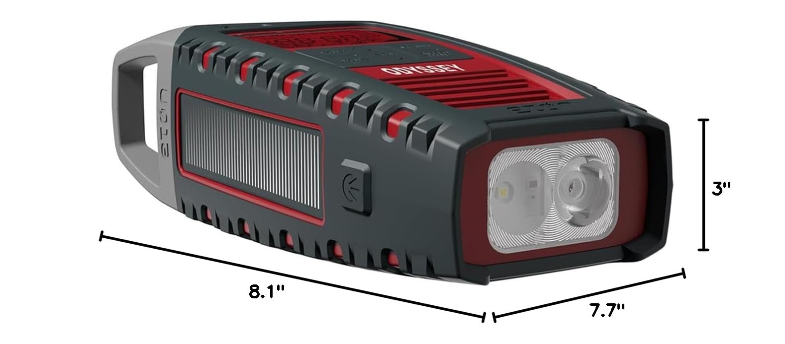 Eton Odyssey Emergency Hand Crank Radio - NOAA Weather Alert, AM/FM Shortwave, Solar Powered, Flashlight & Phone Charger, Bluetooth Speaker (Red Cross Approved) - Perfect for Camping, Hiking & Power Outages