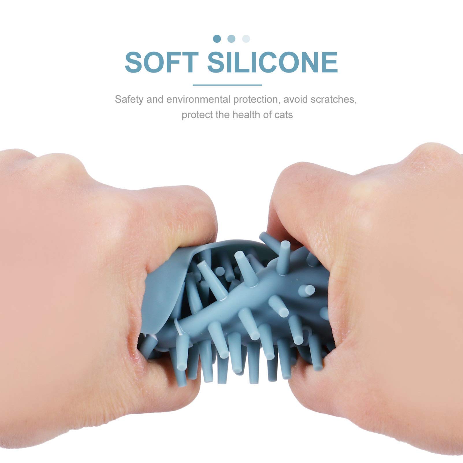 Pet Grooming Brush - Silicone Cat Face Scratcher & Massager for Wall Corners - Perfect for Small Cats & Dogs
