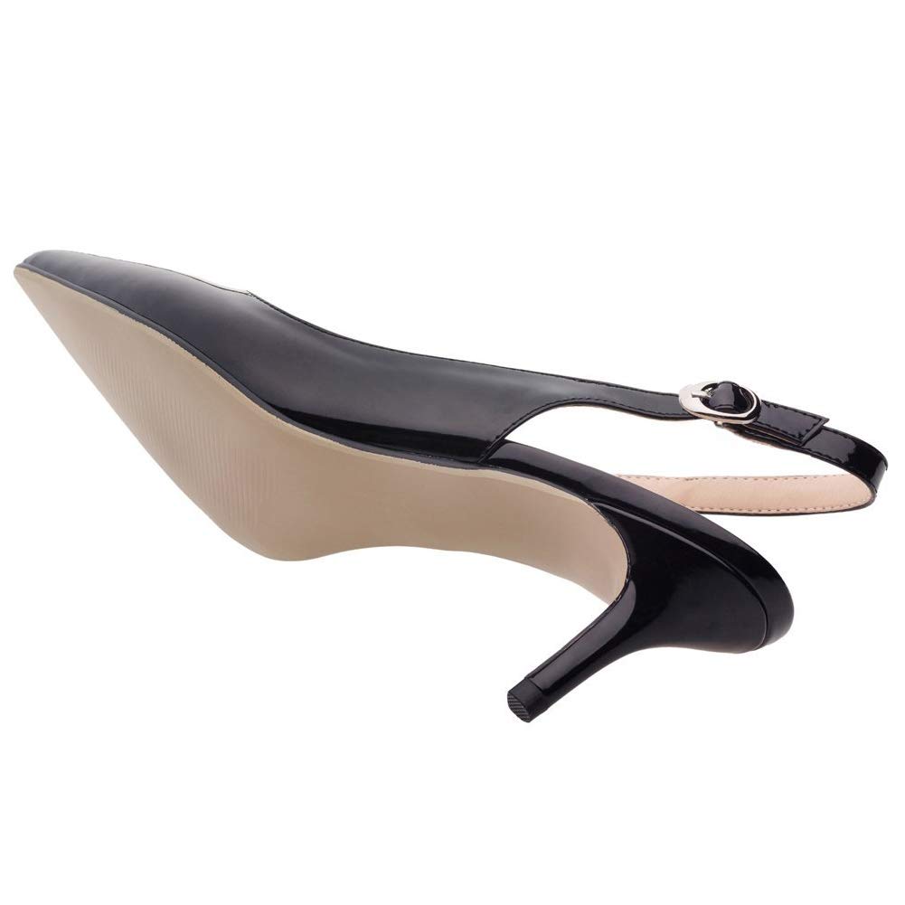 JOY IN LOVE Women's Kitten Heels - Slingback Pumps Sandals with Pointed Toe | Perfect for Office, Wedding & Evening Events