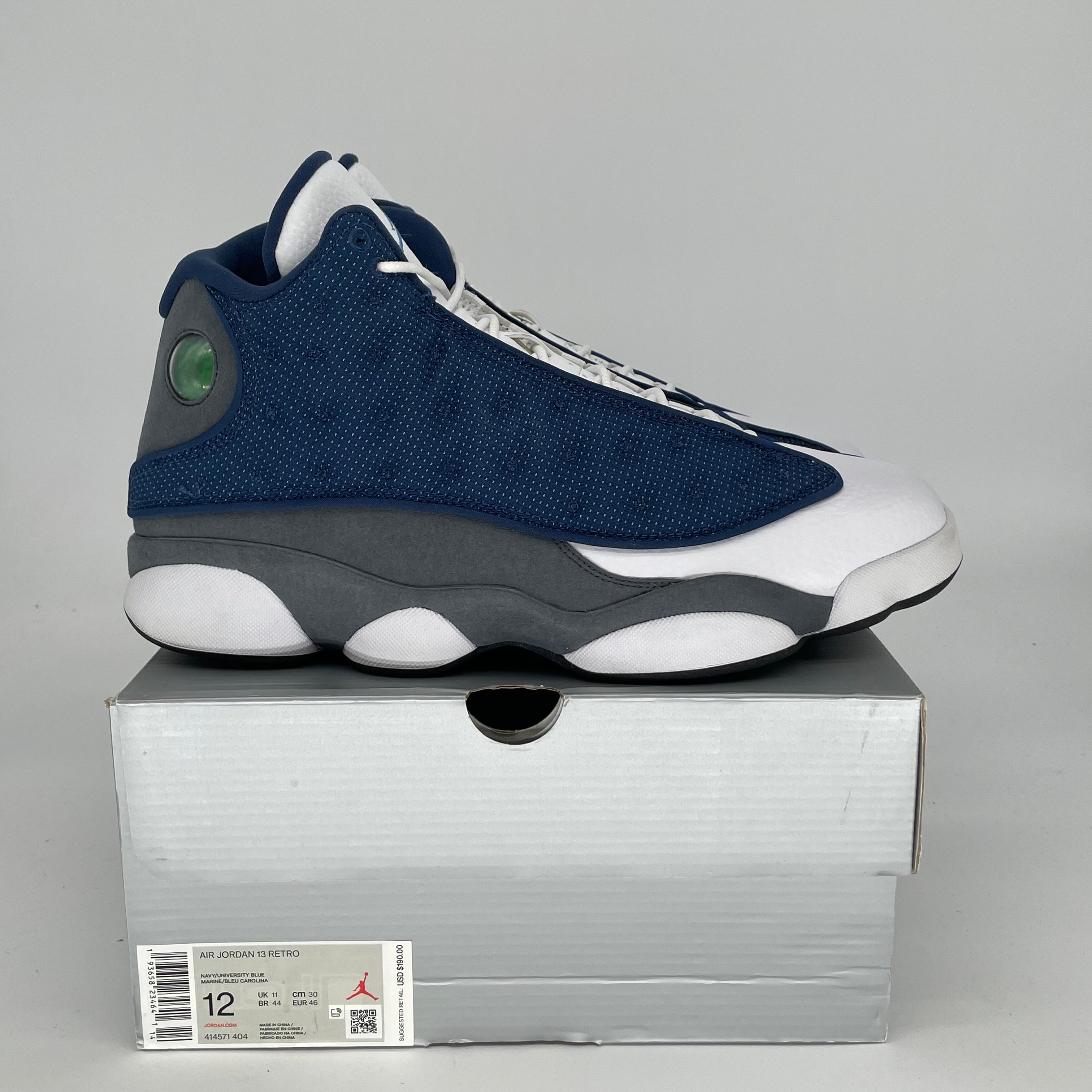 Original Air Jordan 13 Retro 'Flint' Size 12 Men's Basketball Shoes 414571-404 - Perfect for Streetwear, Sneaker Collecting & Casual Wear