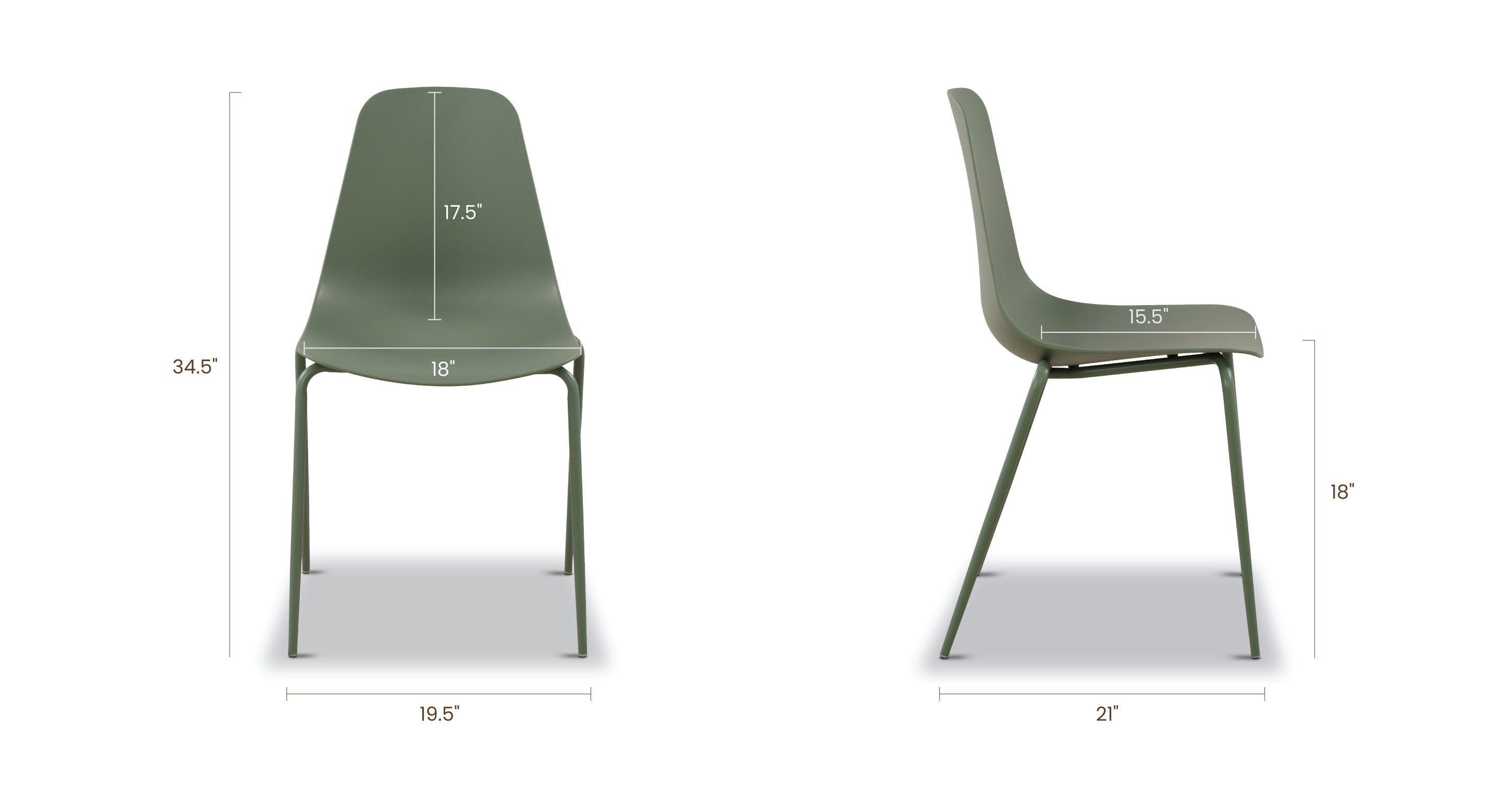 Isla Stackable Dining Chair - Modern & Space-Saving for Restaurants, Cafes, and Home Dining Areas