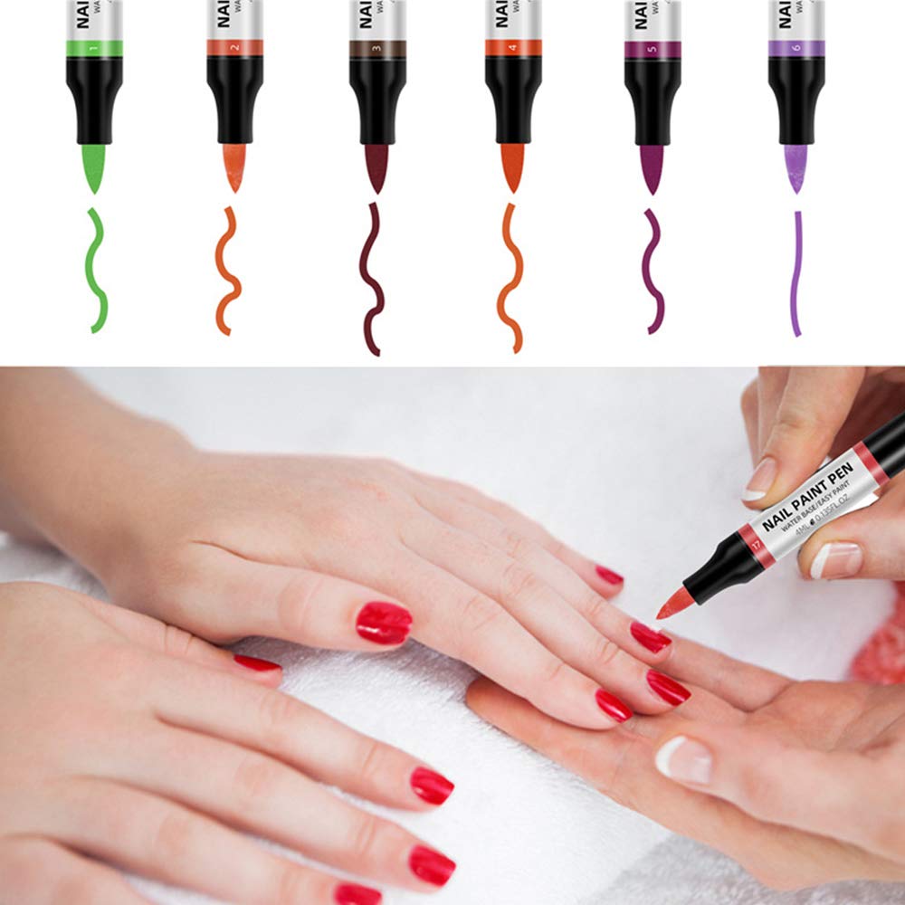 One Step Gel Nail Polish Pen - No Base/Top Coat Needed, Fast Drying Nail Art Pen for Women & Girls | Perfect for Home Manicures, DIY Nail Designs & Professional Salon Results