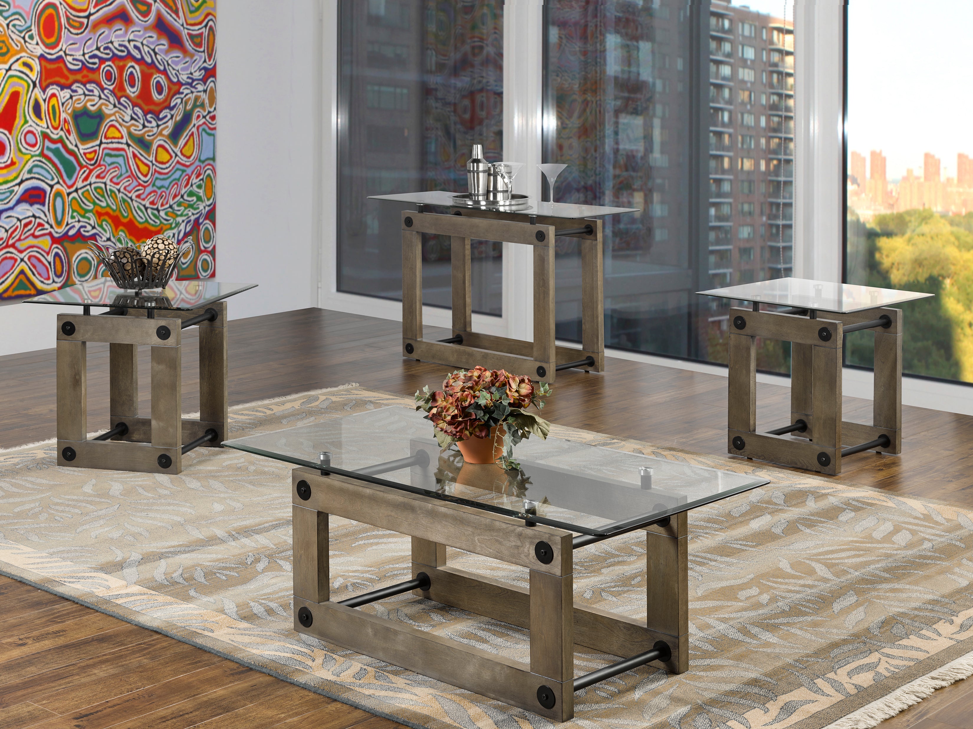 Modern Ash Brown End Table - Stylish Nightstand for Bedroom, Living Room, or Office - Compact Side Table with Sturdy Wooden Frame